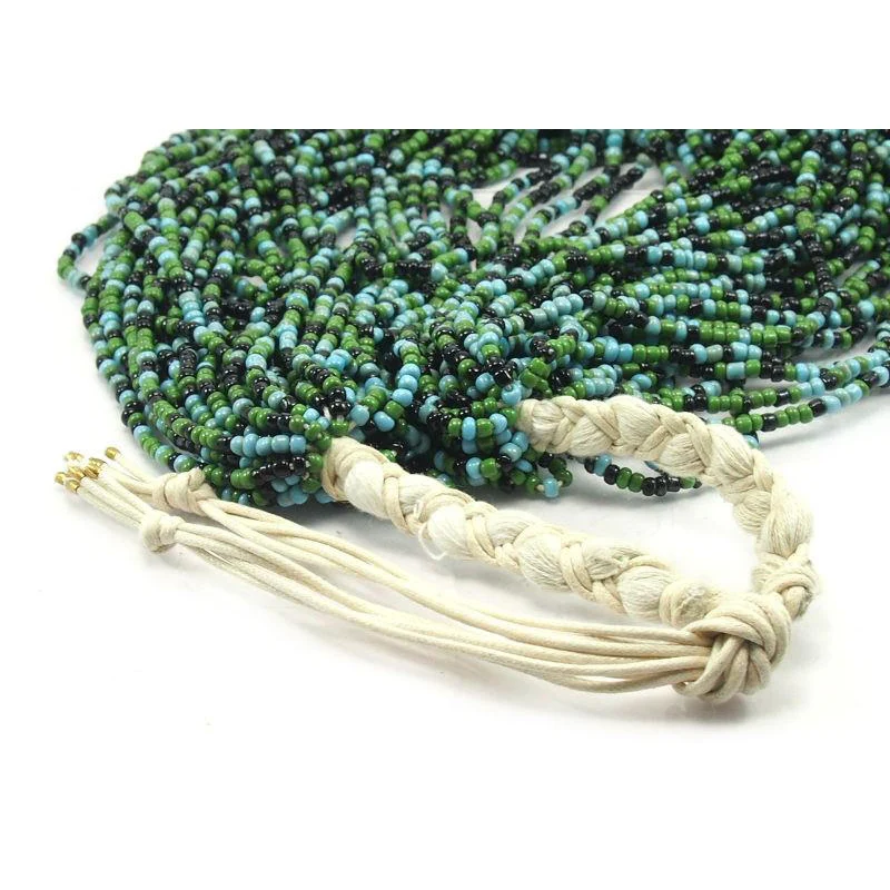 Yoruba Tamba Heirloom Bead Necklace Symbolizing Orisha Ogun - Image 3