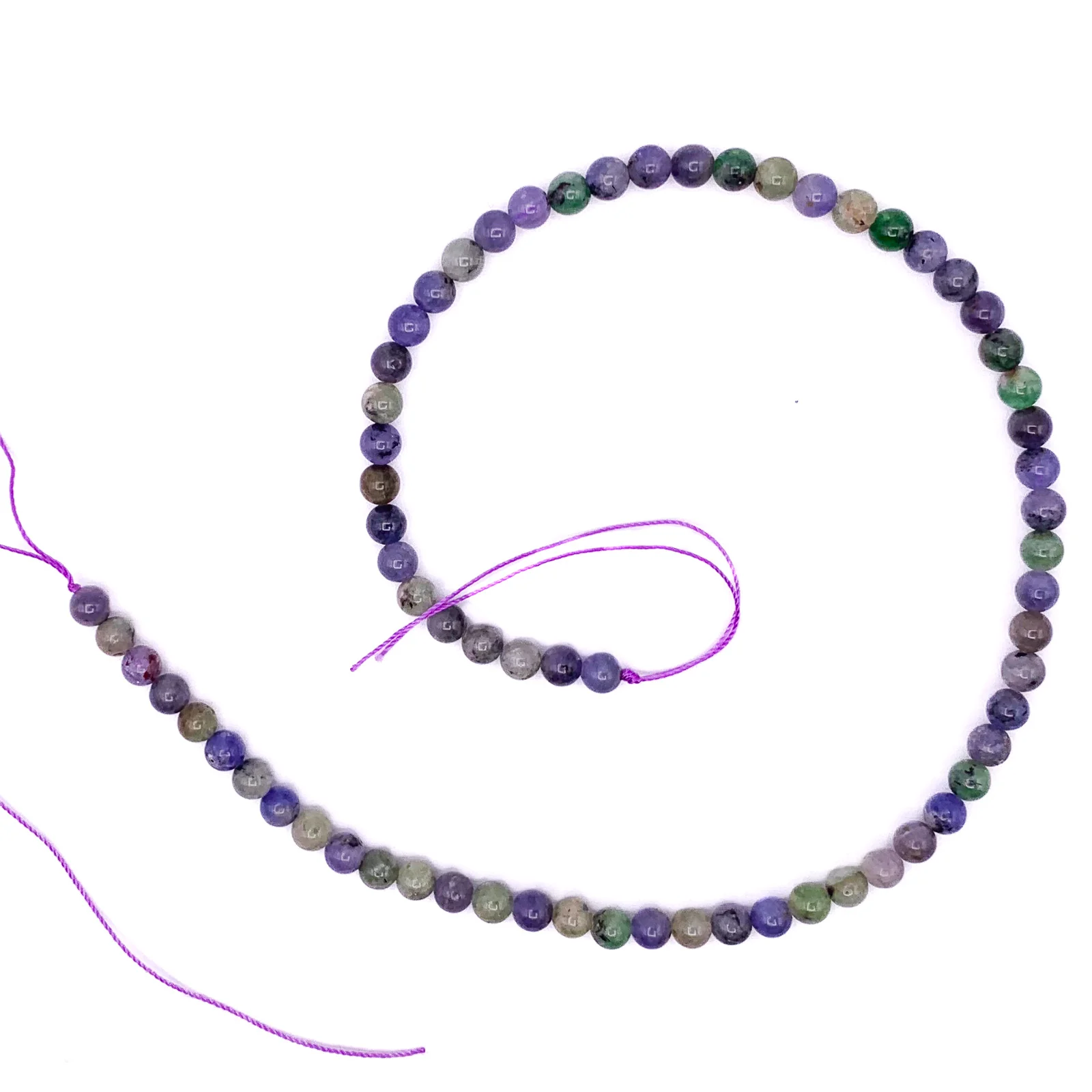 Tanzanite Mix 6mm Smooth Rounds Bead Strand - Image 2