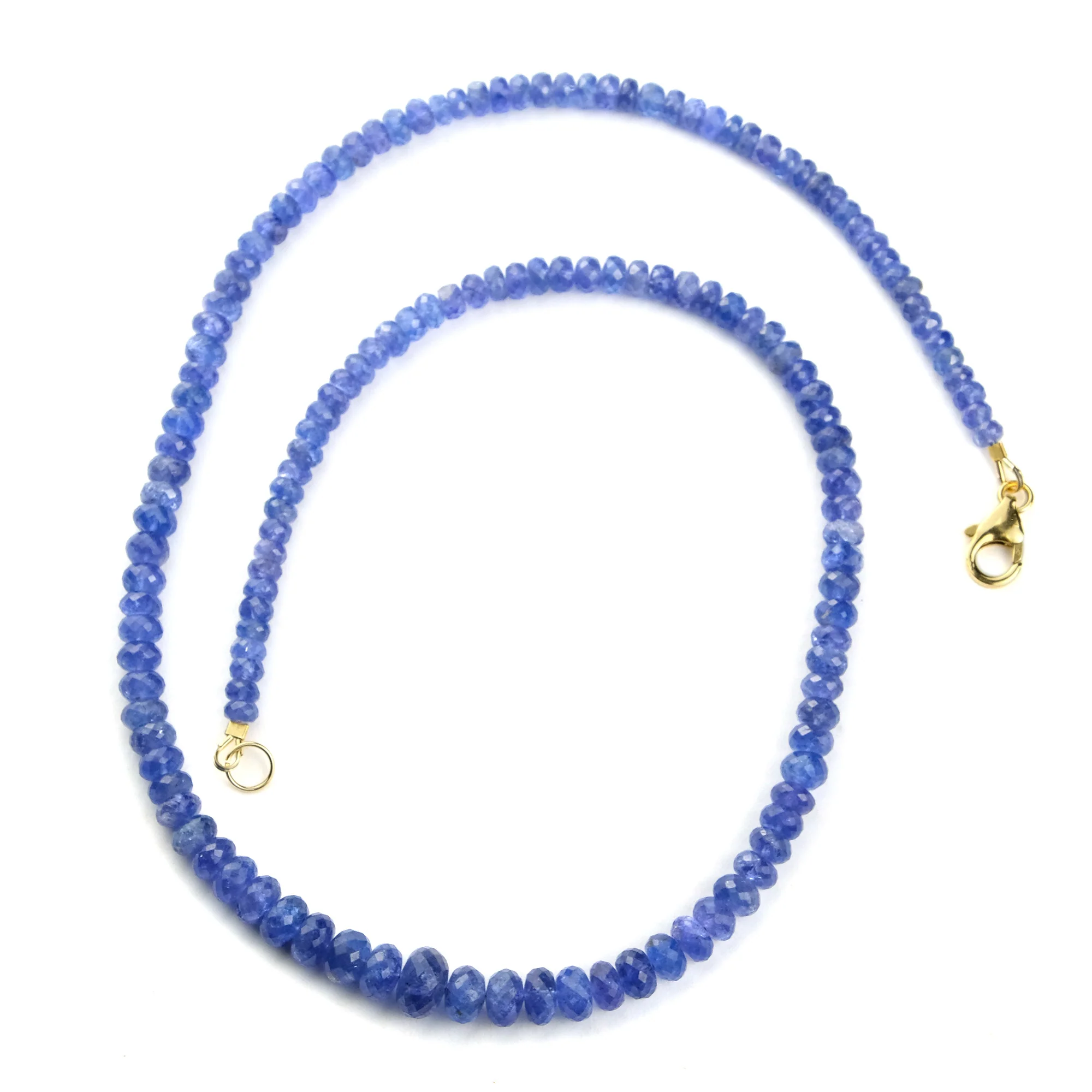 Tanzanite Faceted Rondelle Necklace with Gold Filled Trigger Clasp - Image 2