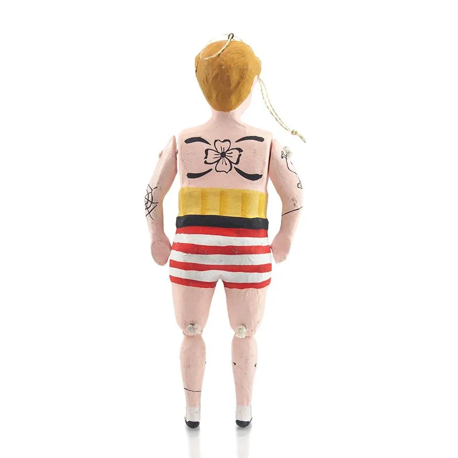 Tattooed Hipster Sailor Man Ornament - Image 3