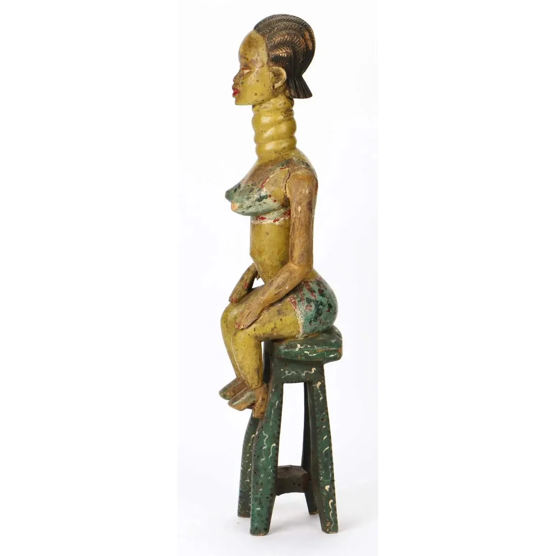 Temne Seated "Lifeguard" Female Figure, Sierra Leone - Image 2