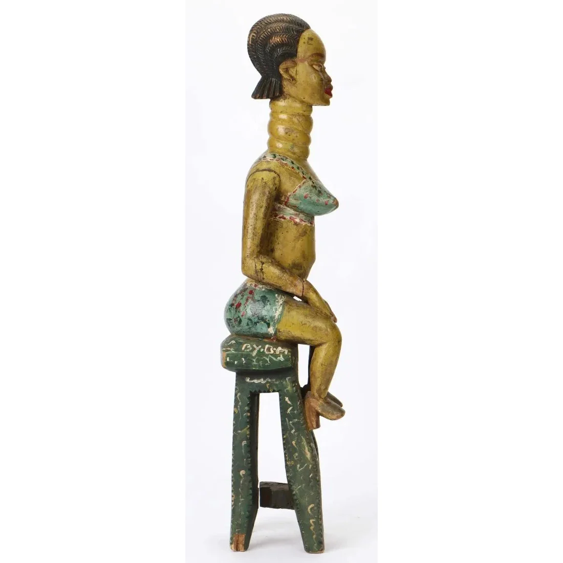Temne Seated "Lifeguard" Female Figure, Sierra Leone - Image 3