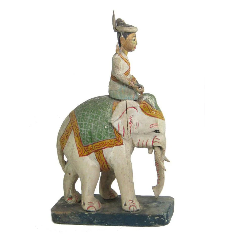 Temple Guardian Ca.1940 Elephant Figure - Image 3