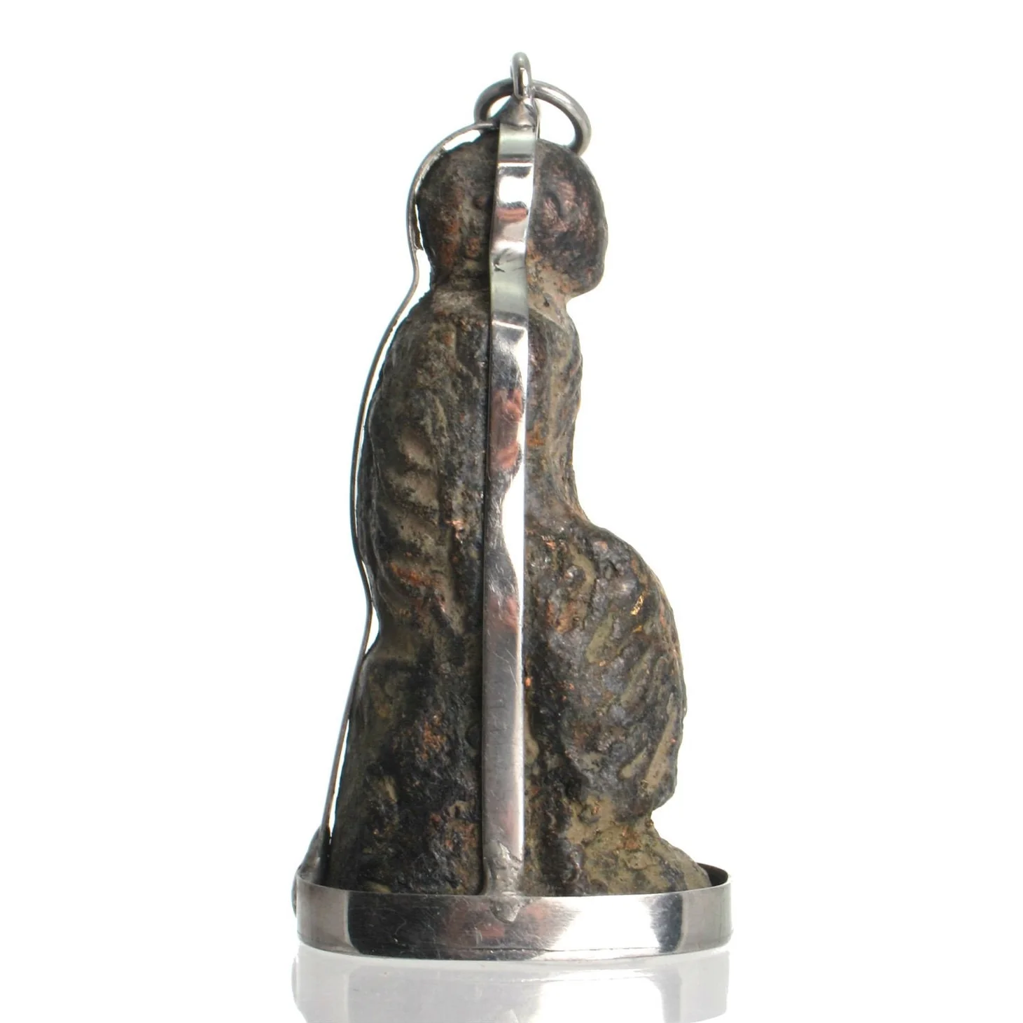Terracotta Seated Buddha Amulet Pendant - Image 4