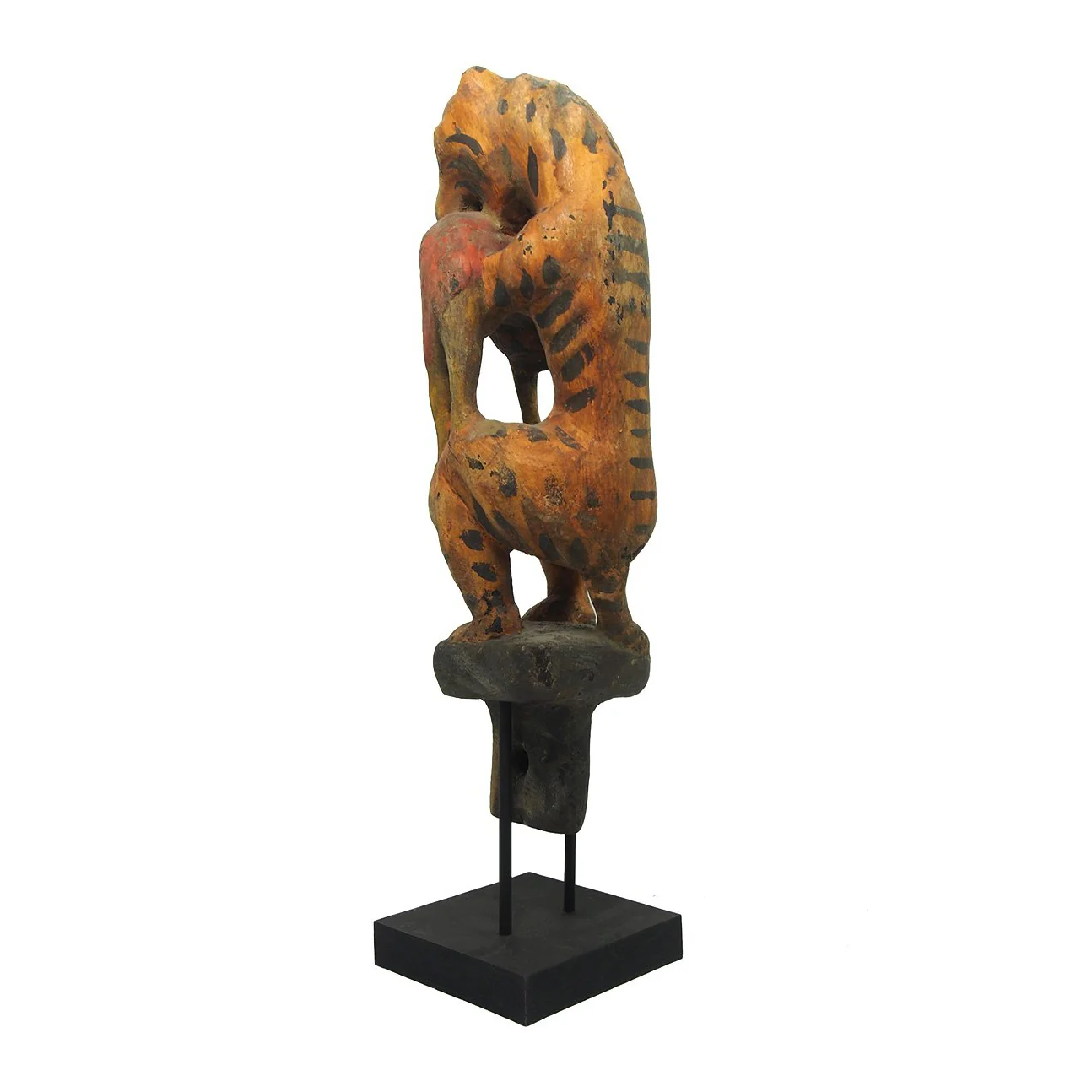 Thai Tiger Temple Guardian With Captured Prey ca 1950 1 - Image 3