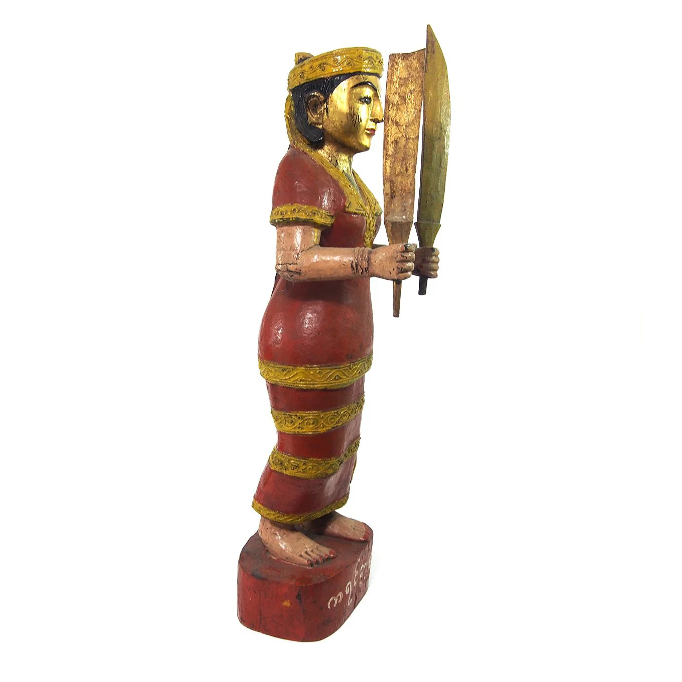Temple Warrior Guardian Nat Female Figure XL Ca.1950 - Image 2