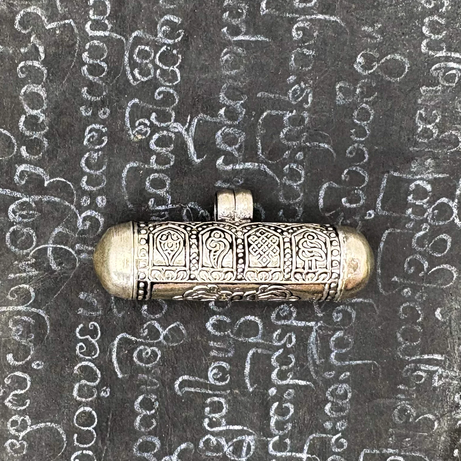 Tibetan 8 Sacred Symbols Gau Locket Pendant Amulet - Image 10