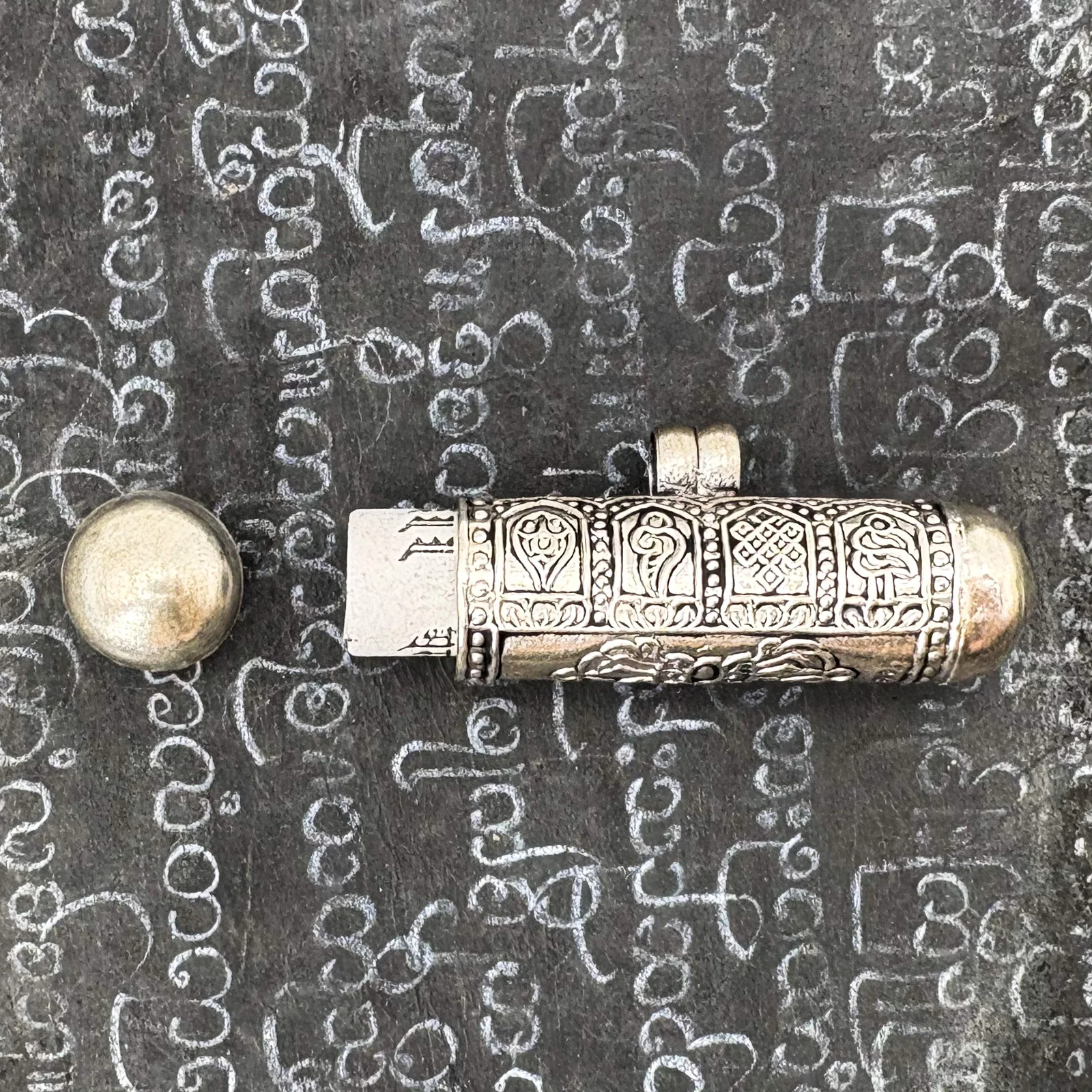 Tibetan 8 Sacred Symbols Gau Locket Pendant Amulet - Image 5