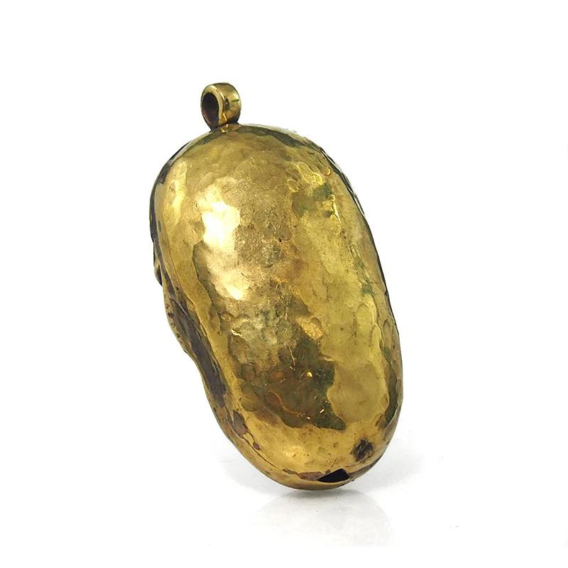 Tibetan Brass Skull Pendant - Image 2