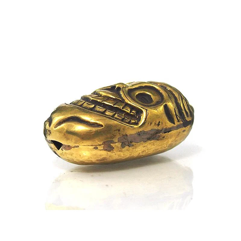 Tibetan Brass Skull Pendant - Image 3