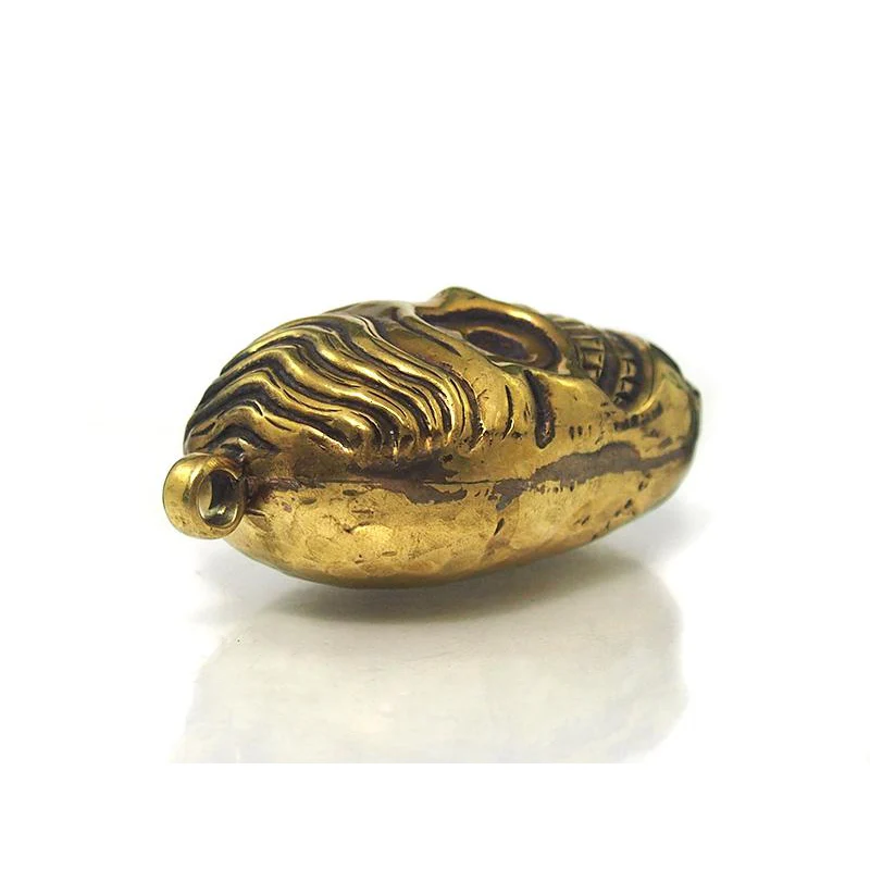 Tibetan Brass Skull Pendant - Image 4