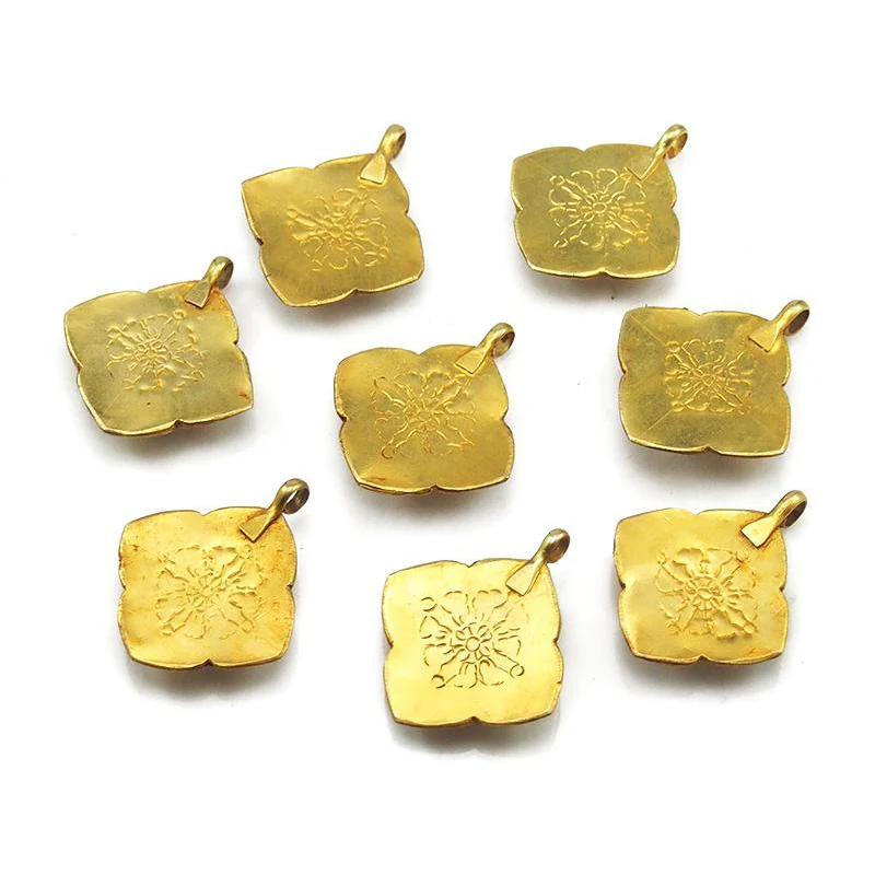 Tibetan Sacred Symbols Pendants Set of 8 - Image 2