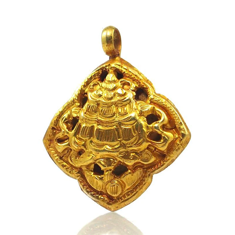 Tibetan Sacred Symbols Pendants Set of 8 - Image 4
