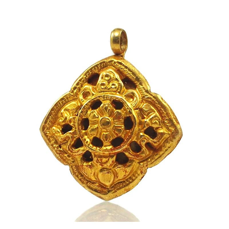 Tibetan Sacred Symbols Pendants Set of 8 - Image 7