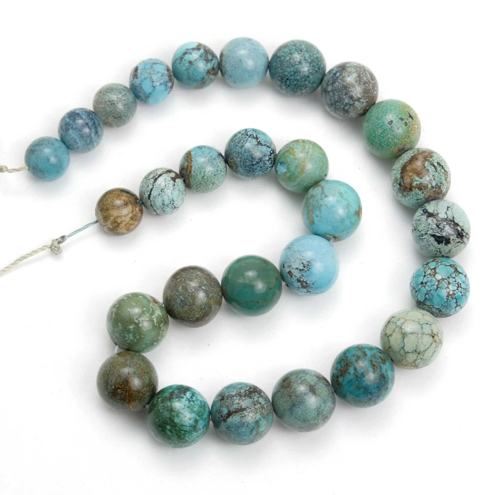 Tibetan Turquoise 12-16mm  Strand #5 - Image 2