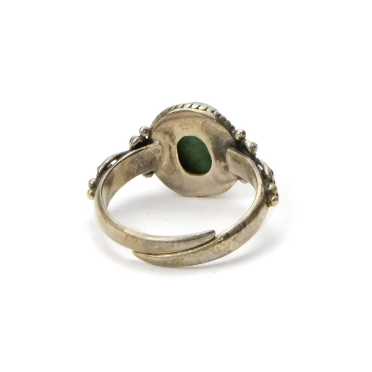 Tibetan Turquoise Sterling Silver Adjustable Ring 2 - Image 3
