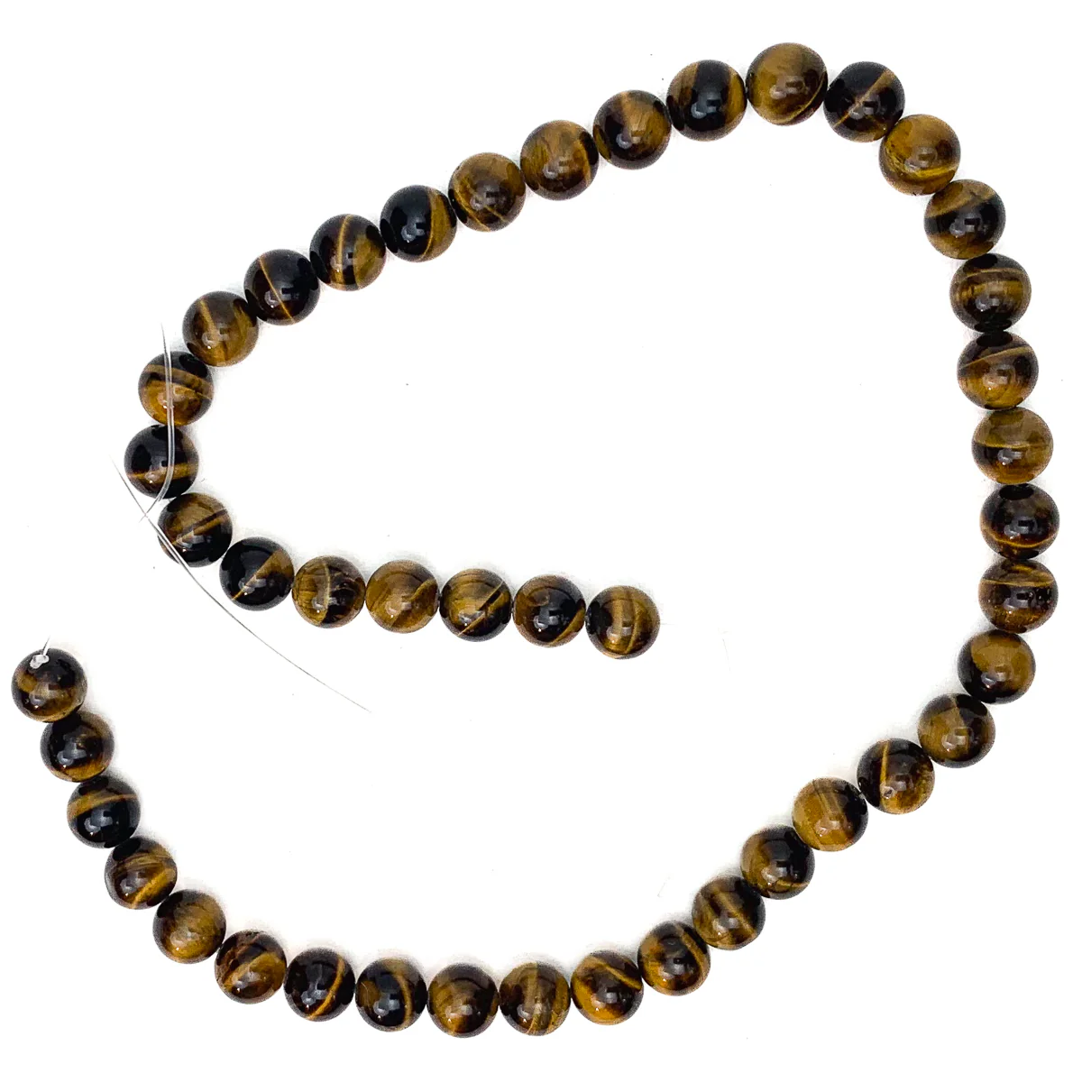 Tiger's Eye 9mm Smooth Rounds Bead Strand - Image 2