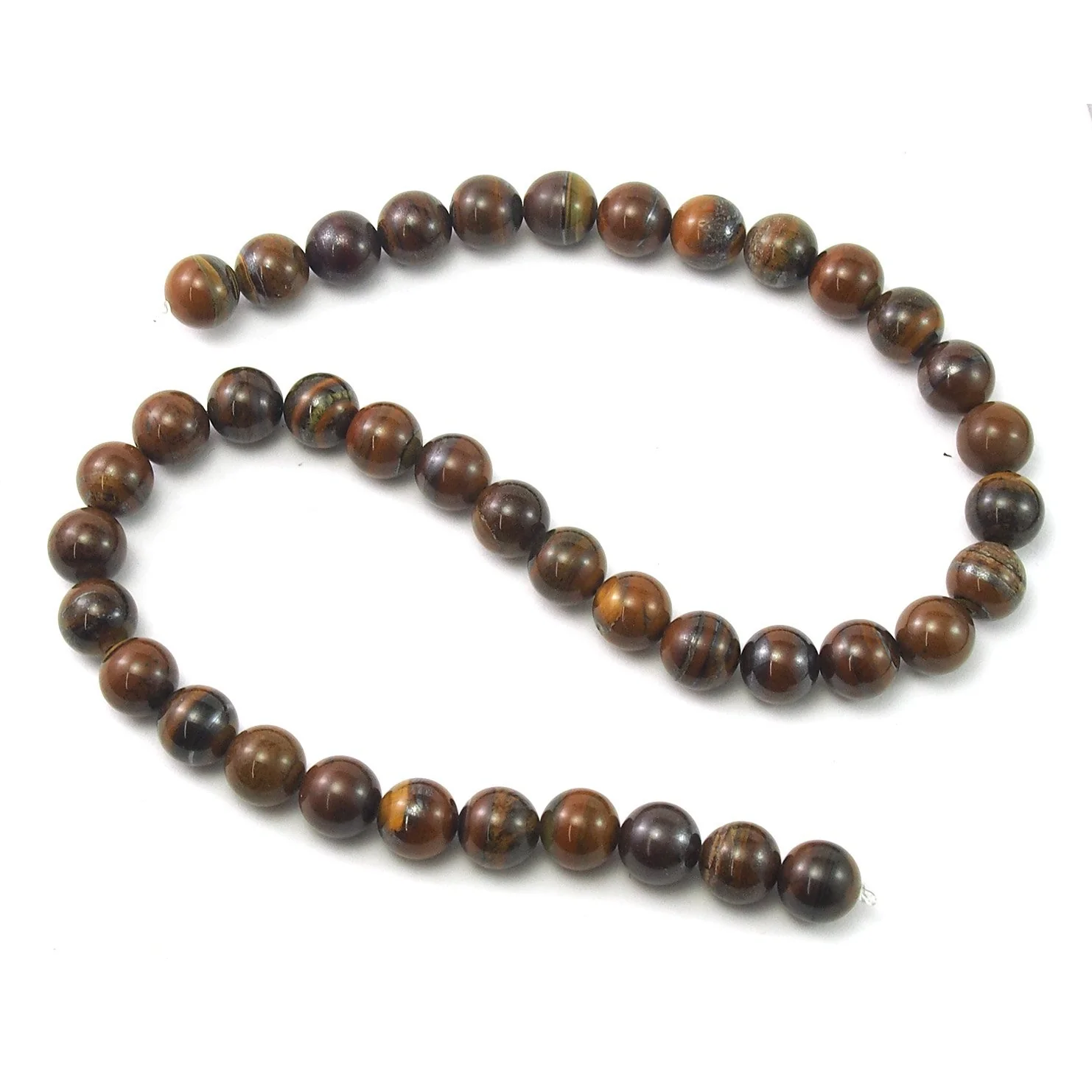 Tiger Jasper Smooth Rounds 10mm Strand - Image 2