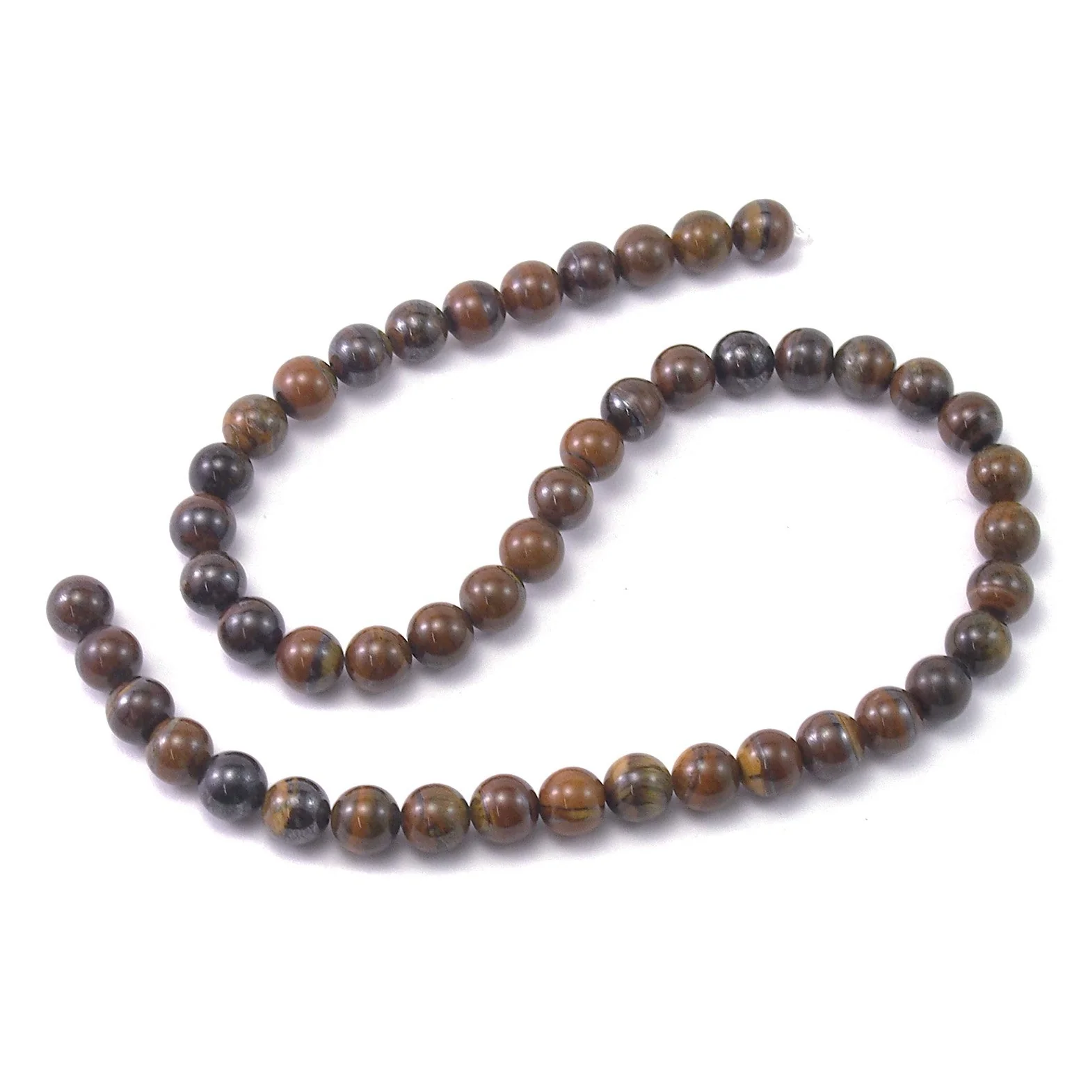 Tiger Jasper Smooth Rounds 8mm Strand - Image 2