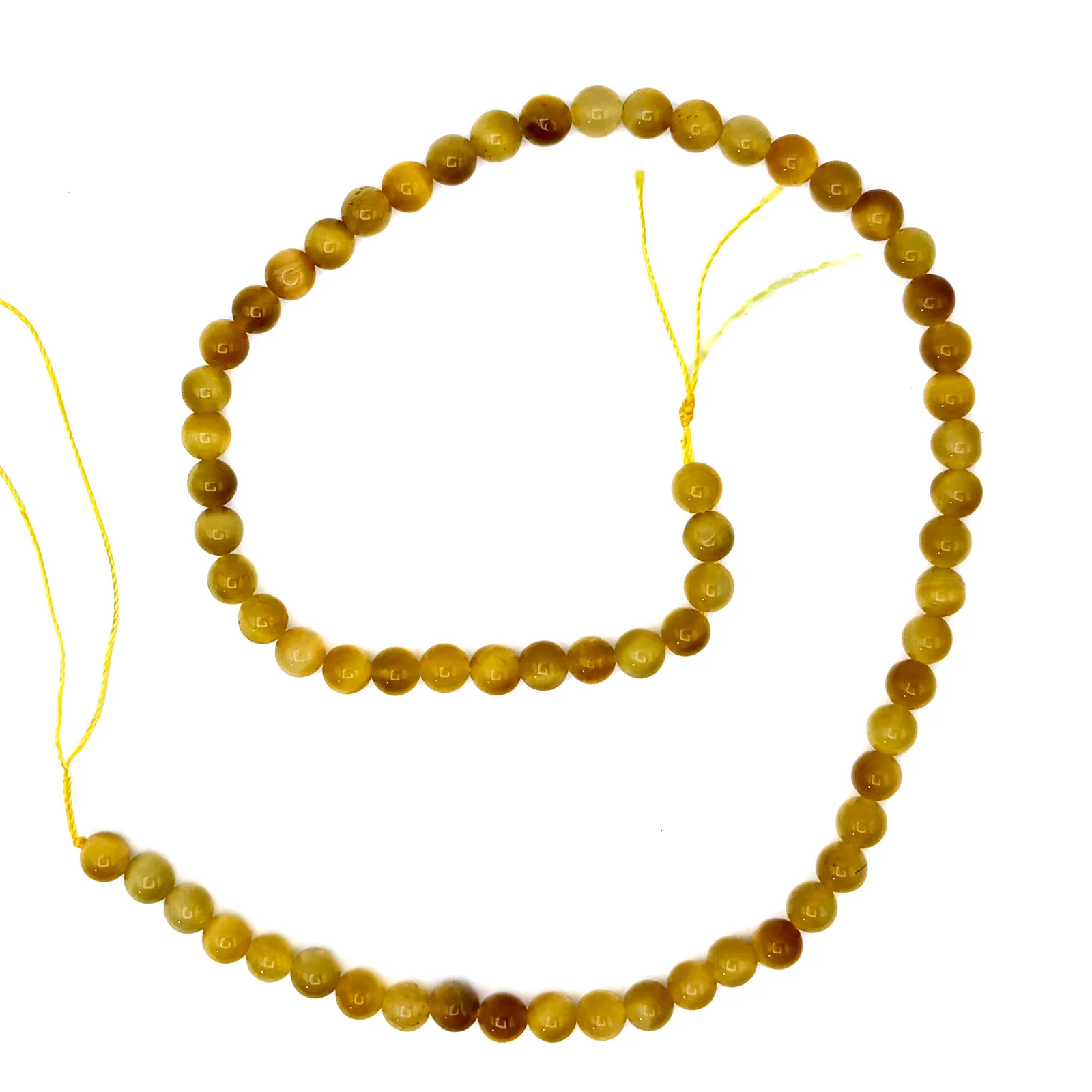Tiger’s Eye Golden 6mm Smooth Rounds Bead Strand - Image 2