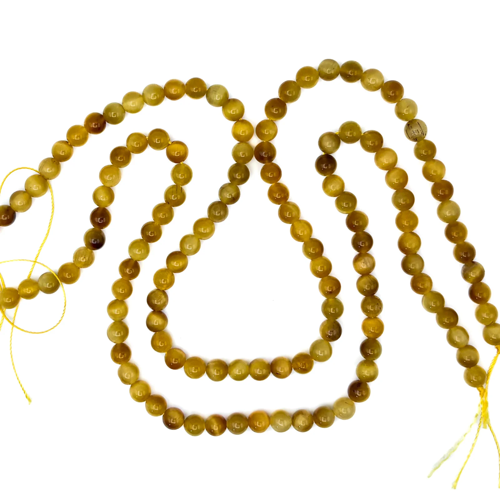 Tiger’s Eye Golden 6mm Smooth Rounds Bead Strand - Image 4