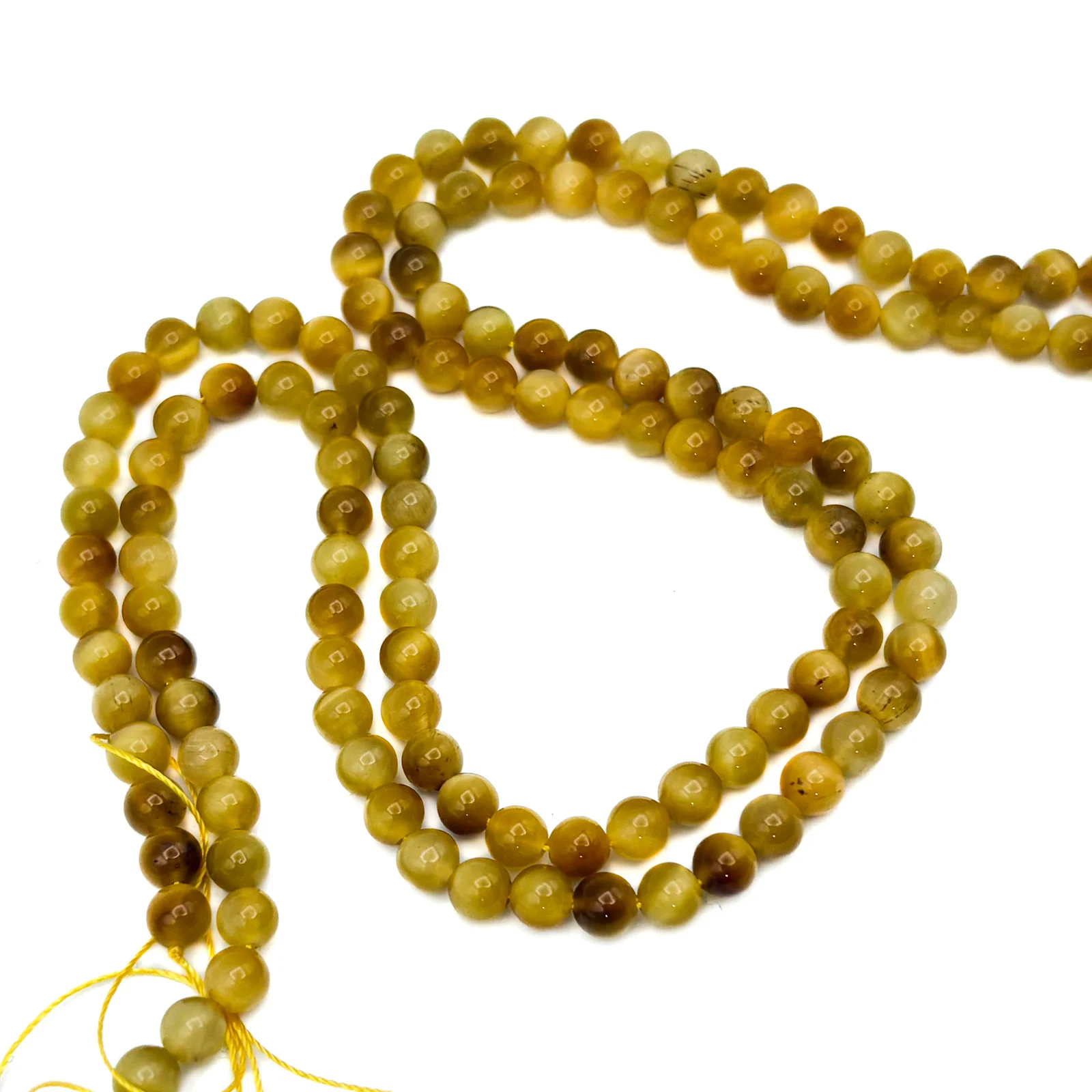 Tiger’s Eye Golden 6mm Smooth Rounds Bead Strand - Image 5