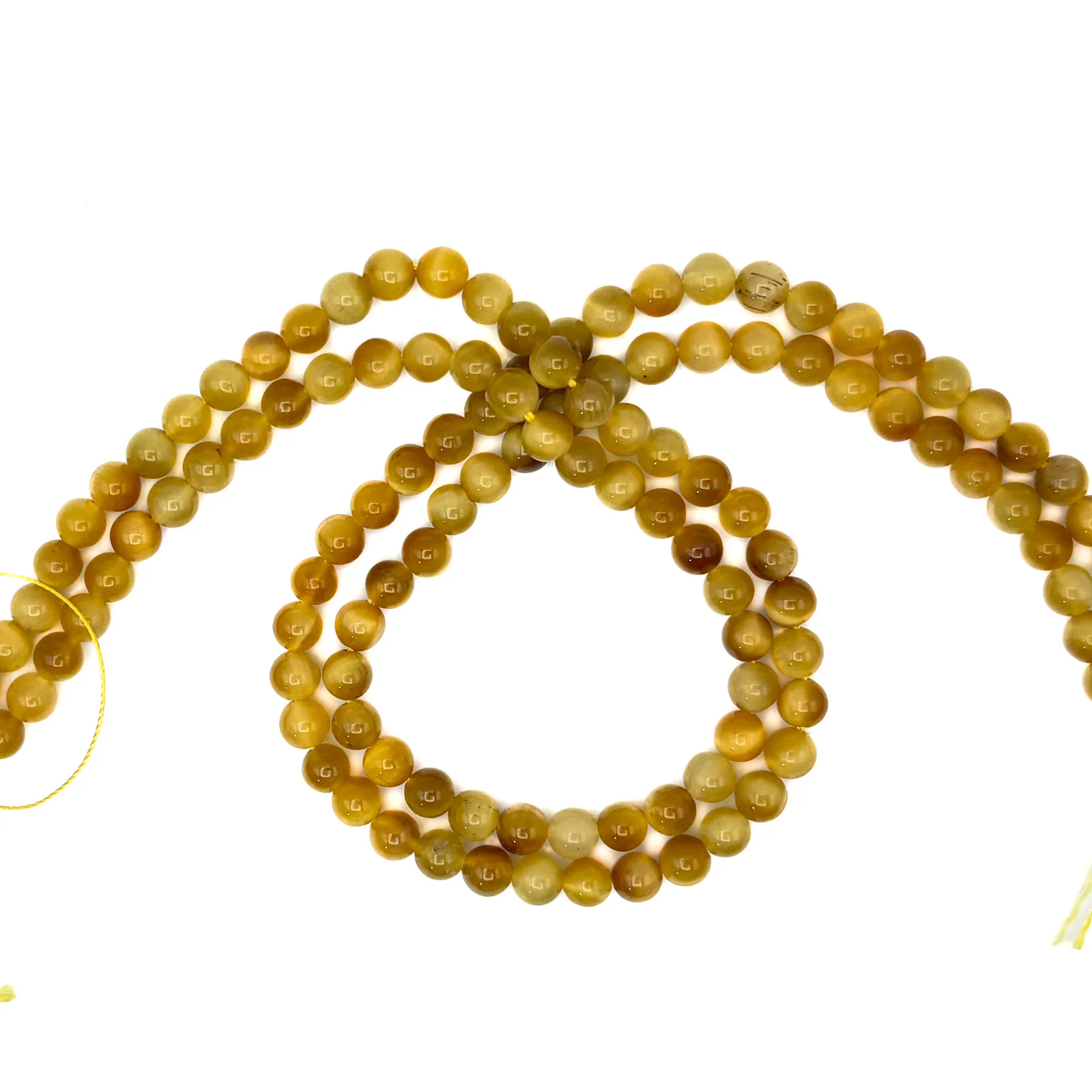 Tiger’s Eye Golden 6mm Smooth Rounds Bead Strand - Image 6
