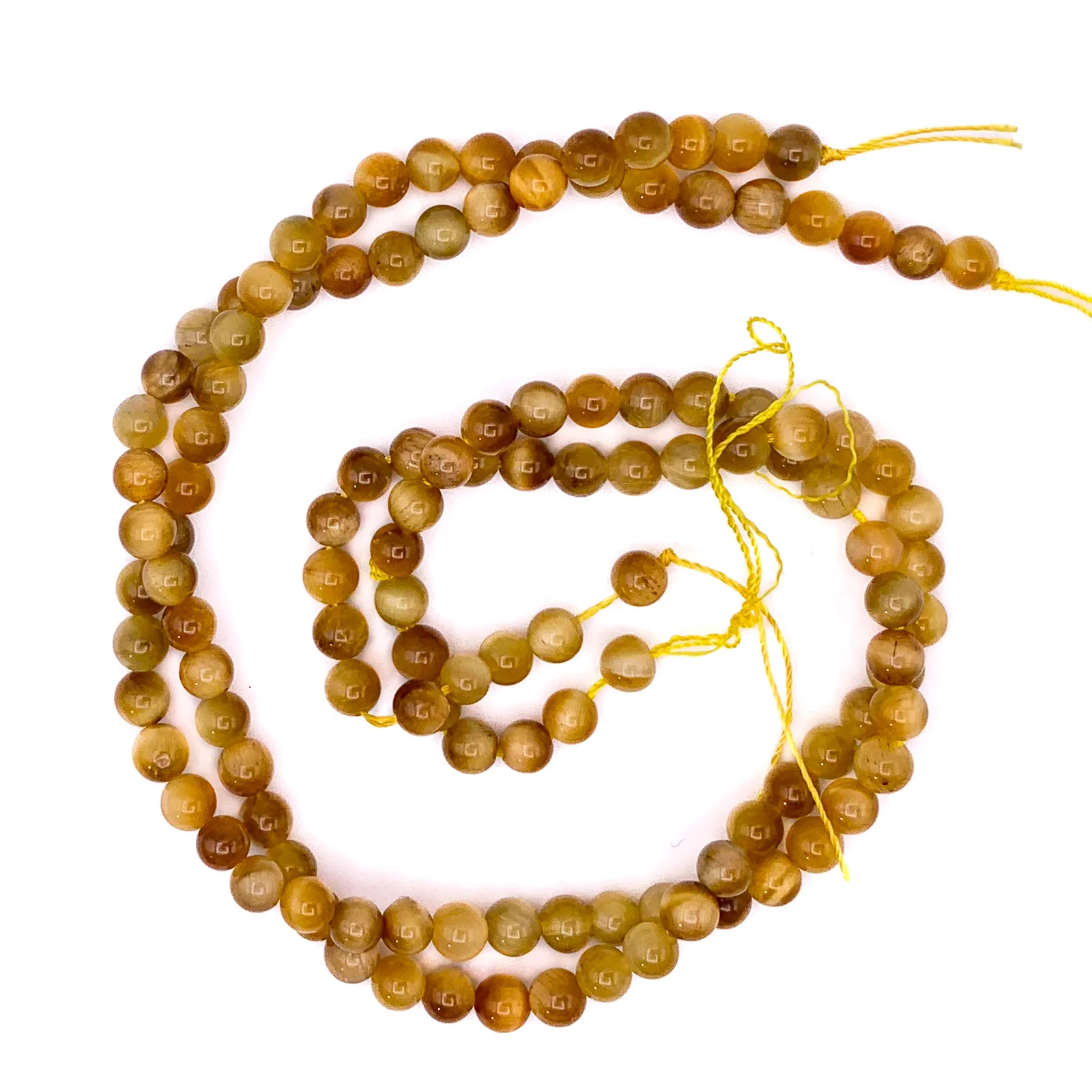 Tiger’s Eye Golden AAA 6.5mm Smooth Rounds Bead Strand - Image 9