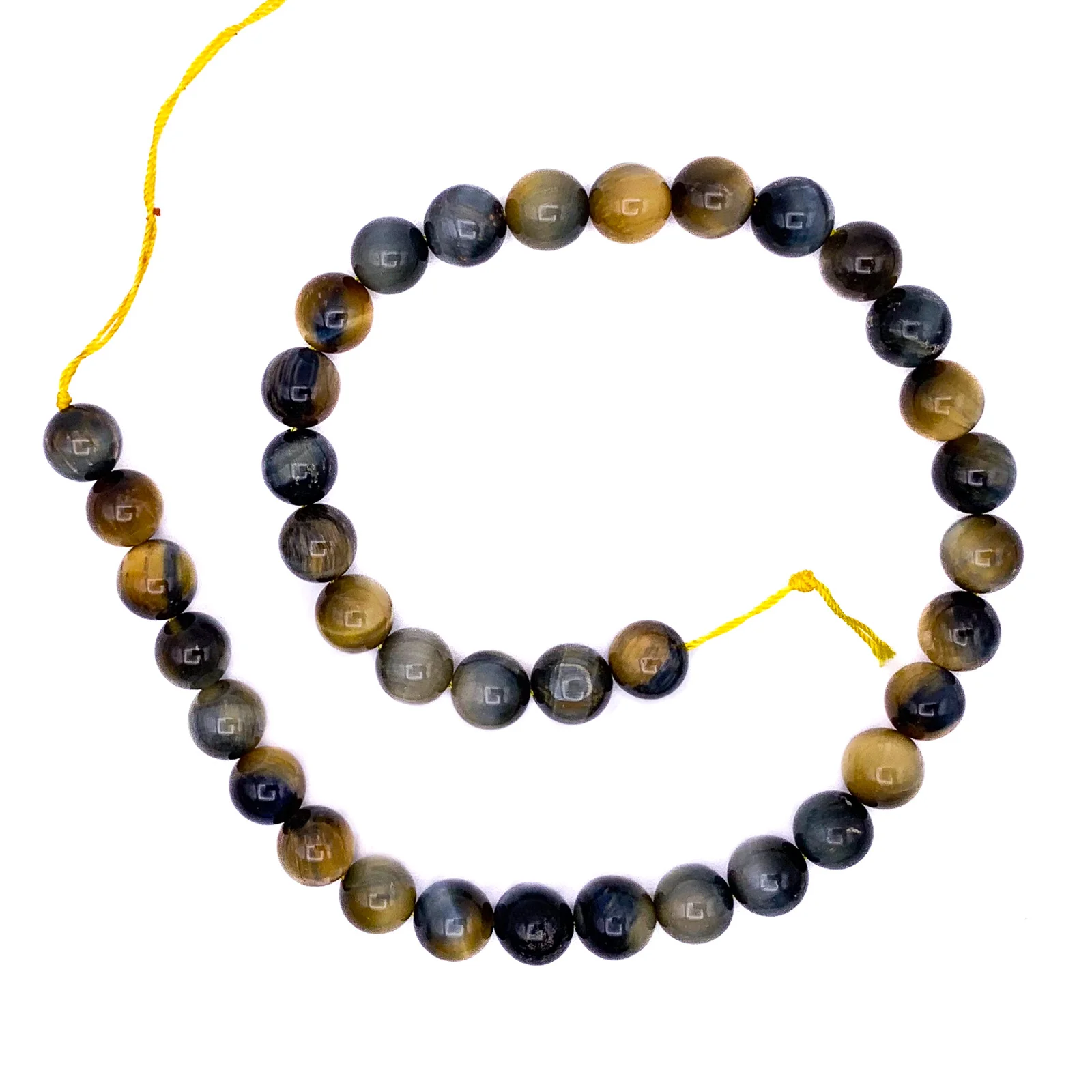 Tiger’s Eye Golden Blue 10.5mm Smooth Rounds Bead Strand - Image 2