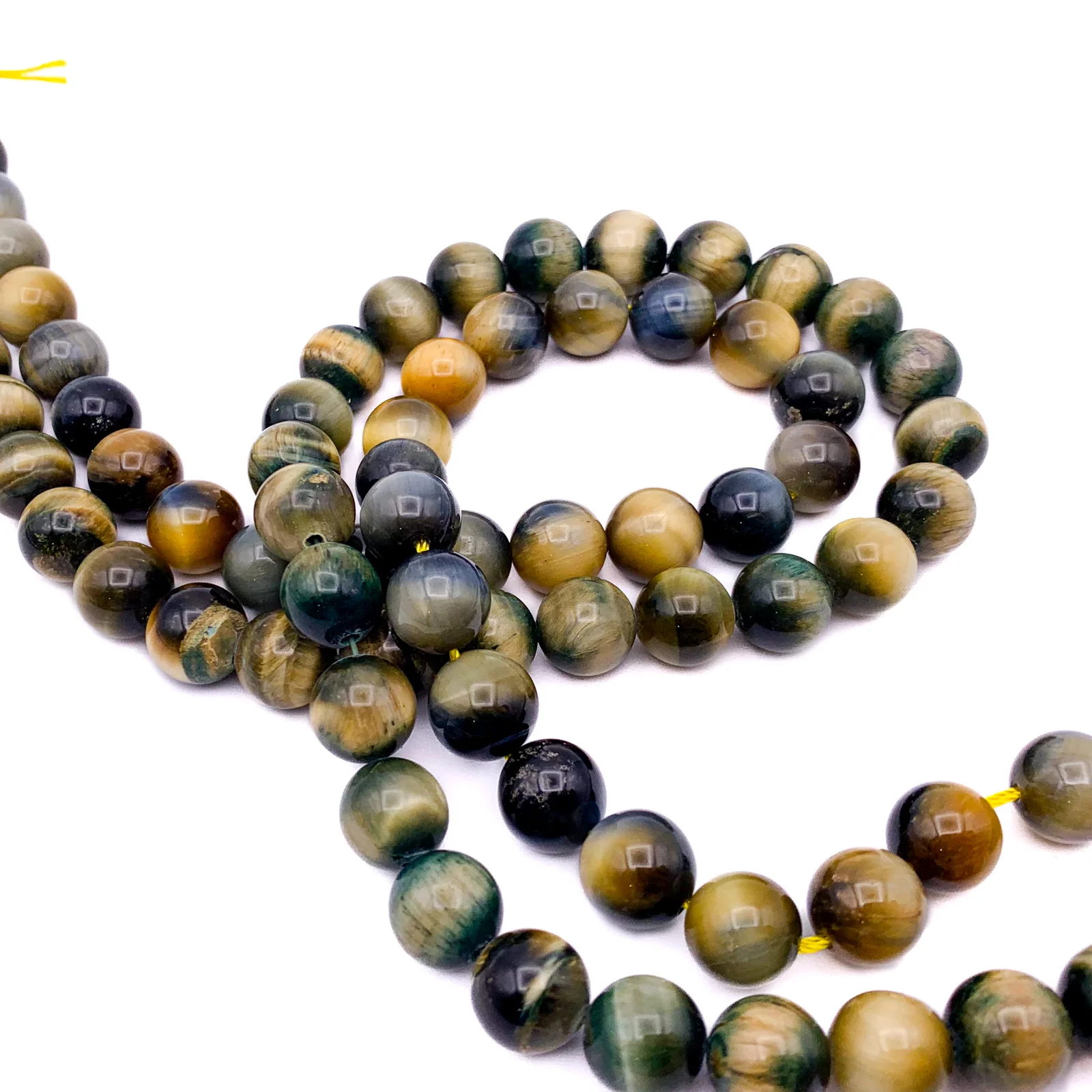 Tiger’s Eye Golden Blue 10.5mm Smooth Rounds Bead Strand - Image 5