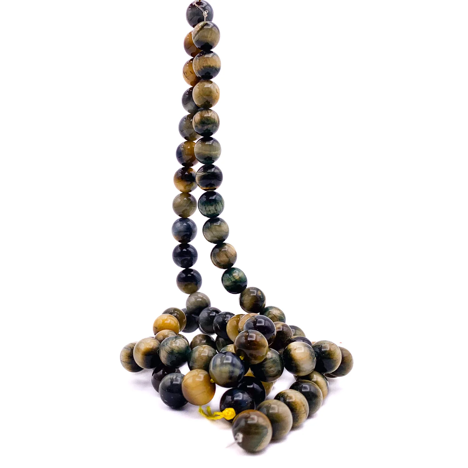 Tiger’s Eye Golden Blue 10.5mm Smooth Rounds Bead Strand - Image 6