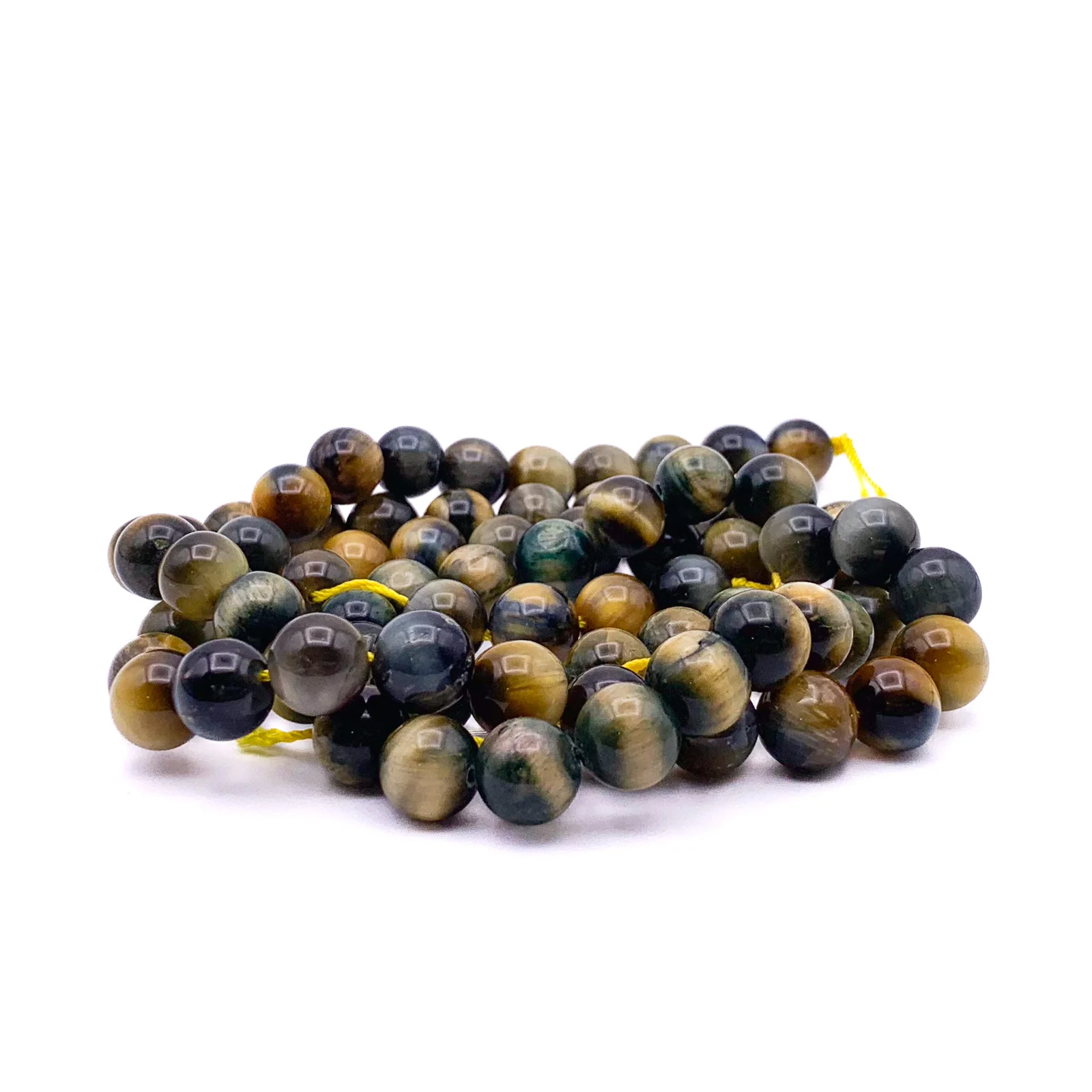 Tiger’s Eye Golden Blue 10.5mm Smooth Rounds Bead Strand - Image 8