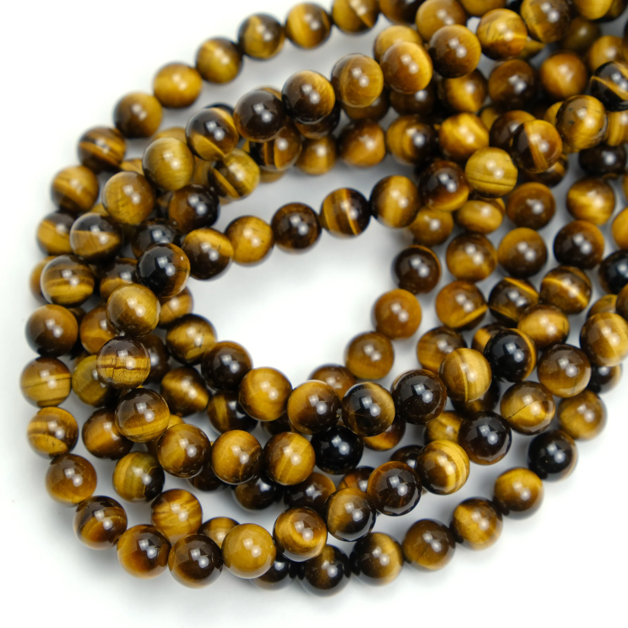 Tiger's Eye 10mm Smooth Rounds - Image 2