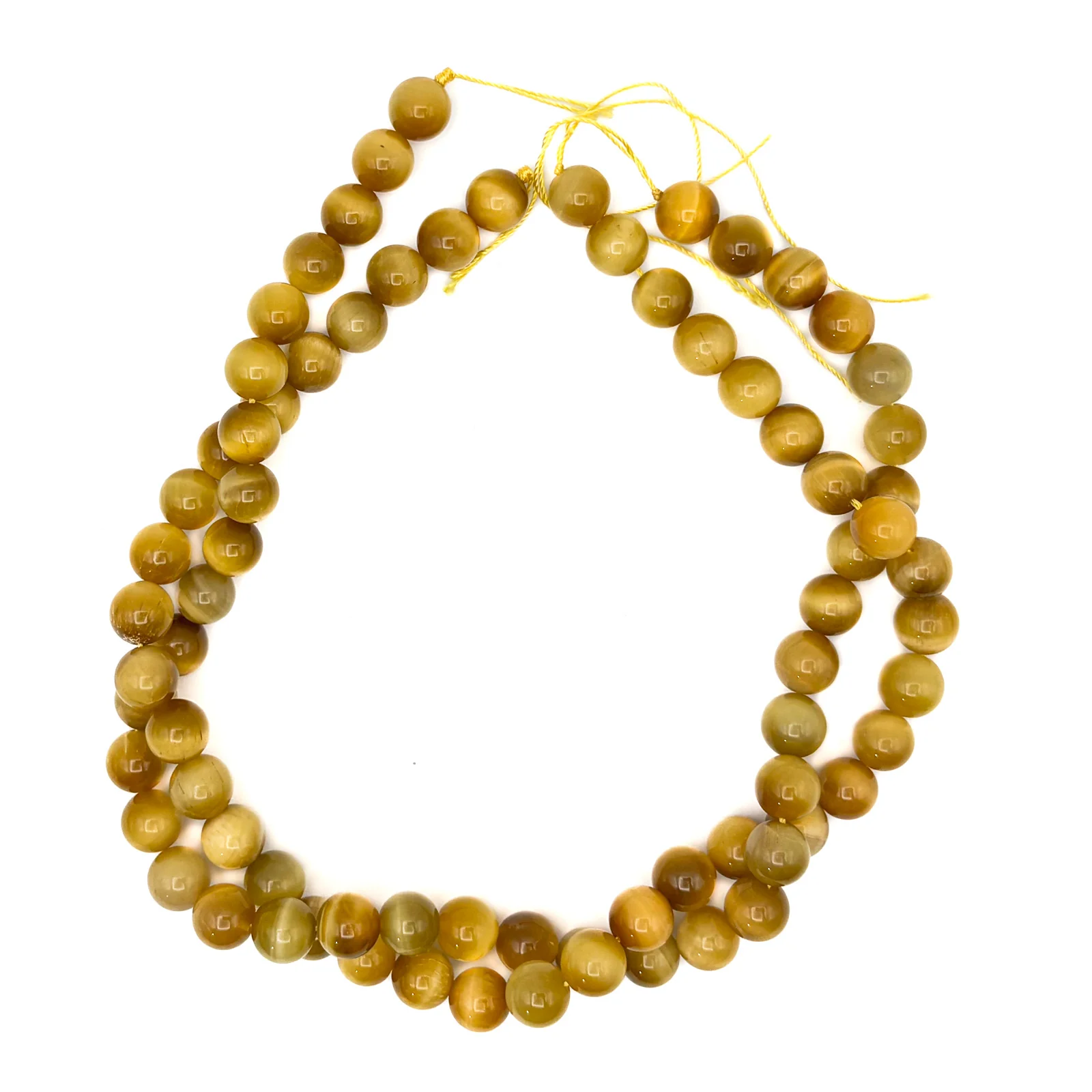 Tigers Eye Golden 12mm Smooth Rounds Bead Strand - Image 10