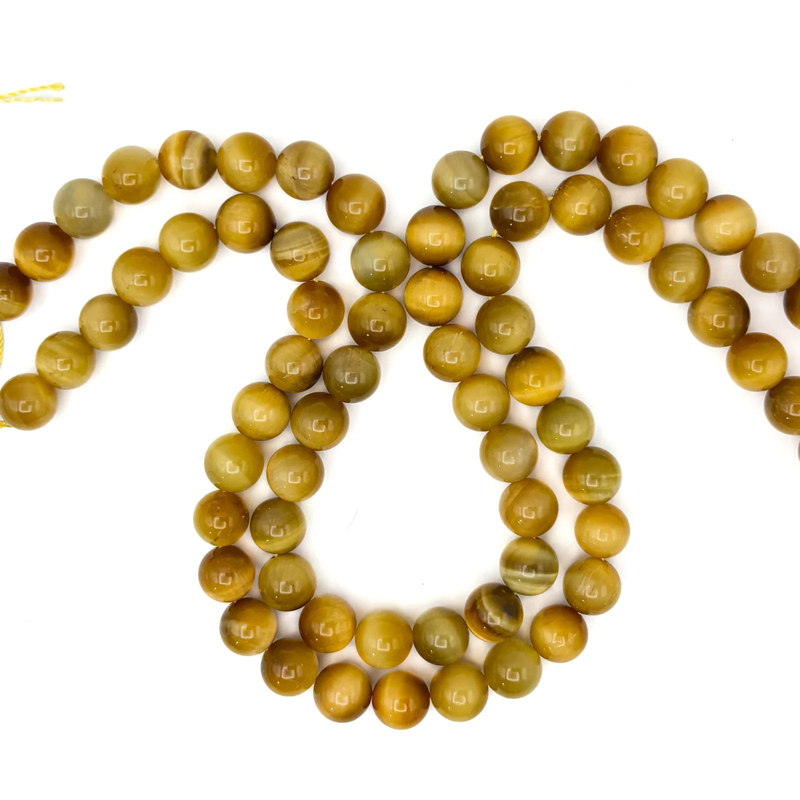 Tigers Eye Golden 12mm Smooth Rounds Bead Strand - Image 5