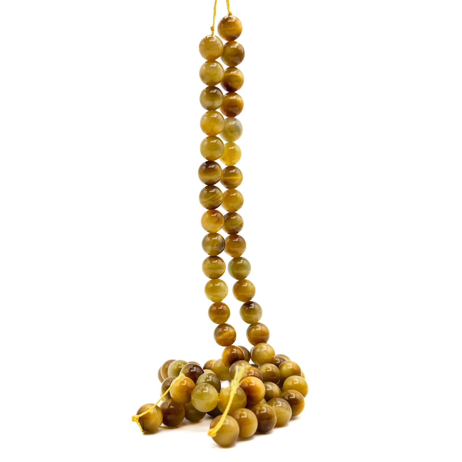 Tigers Eye Golden 12mm Smooth Rounds Bead Strand - Image 8
