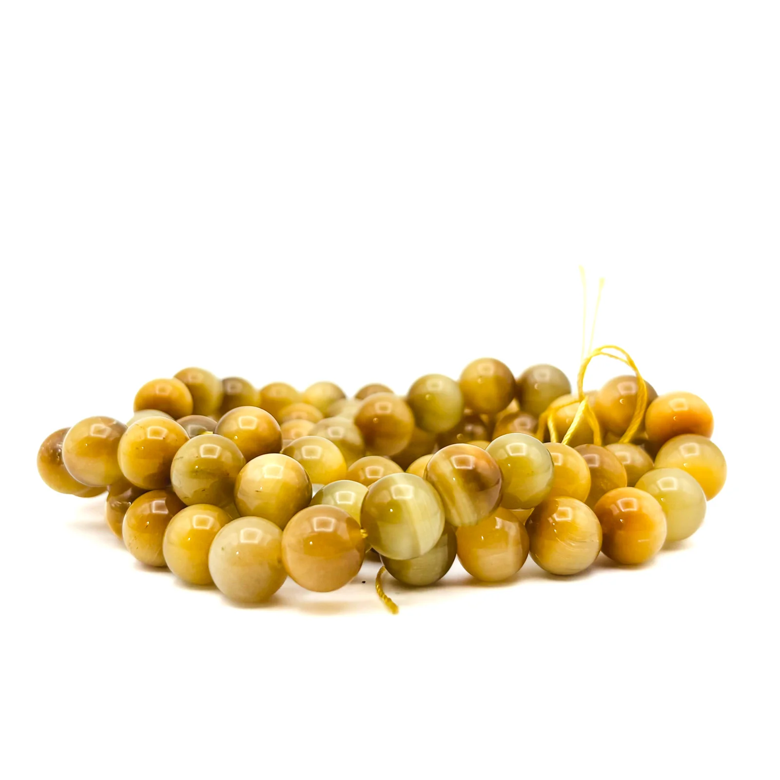 Tigers Eye Golden 12mm Smooth Rounds Bead Strand - Image 9