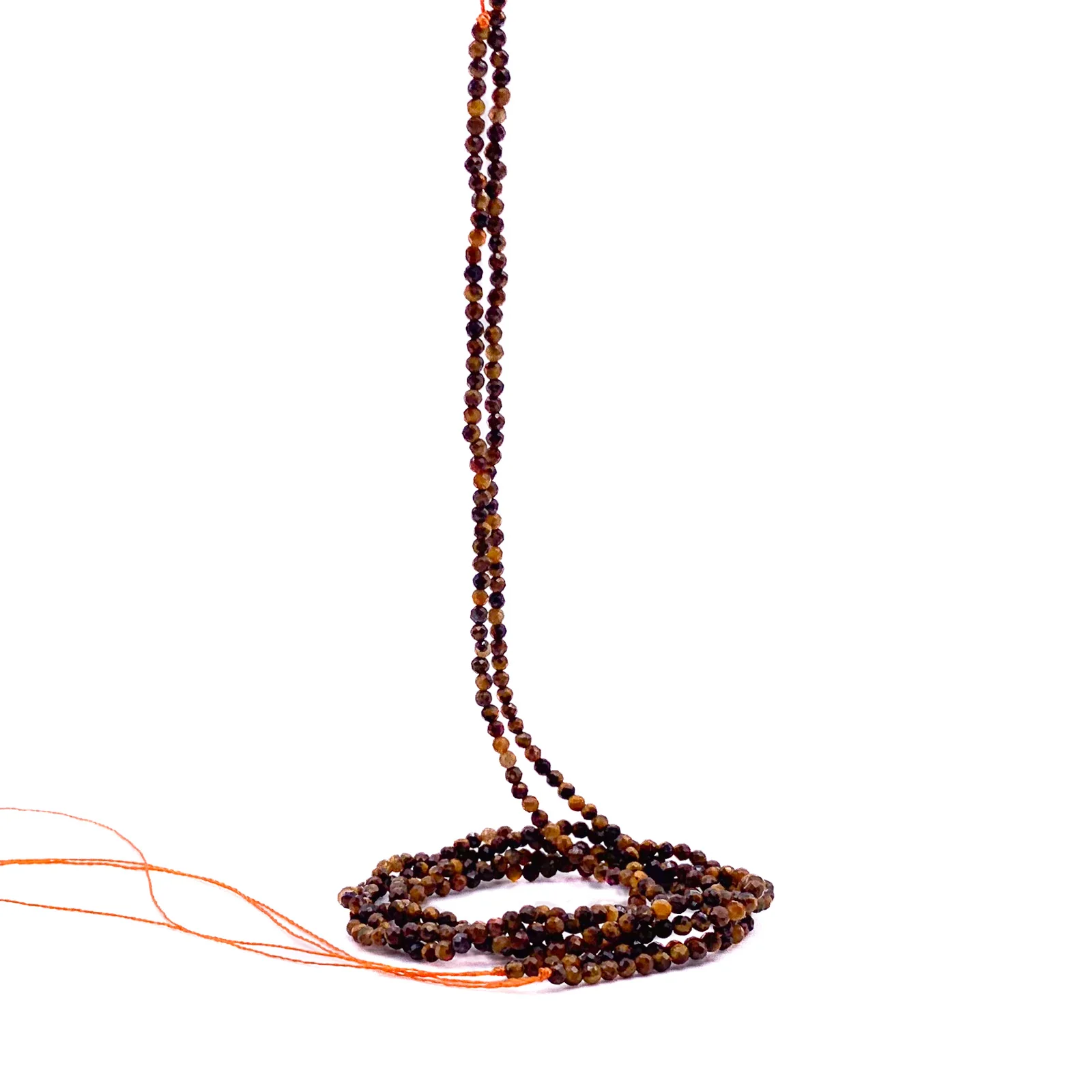 Tiger's Eye 2mm Faceted Round Bead Strand - Image 7