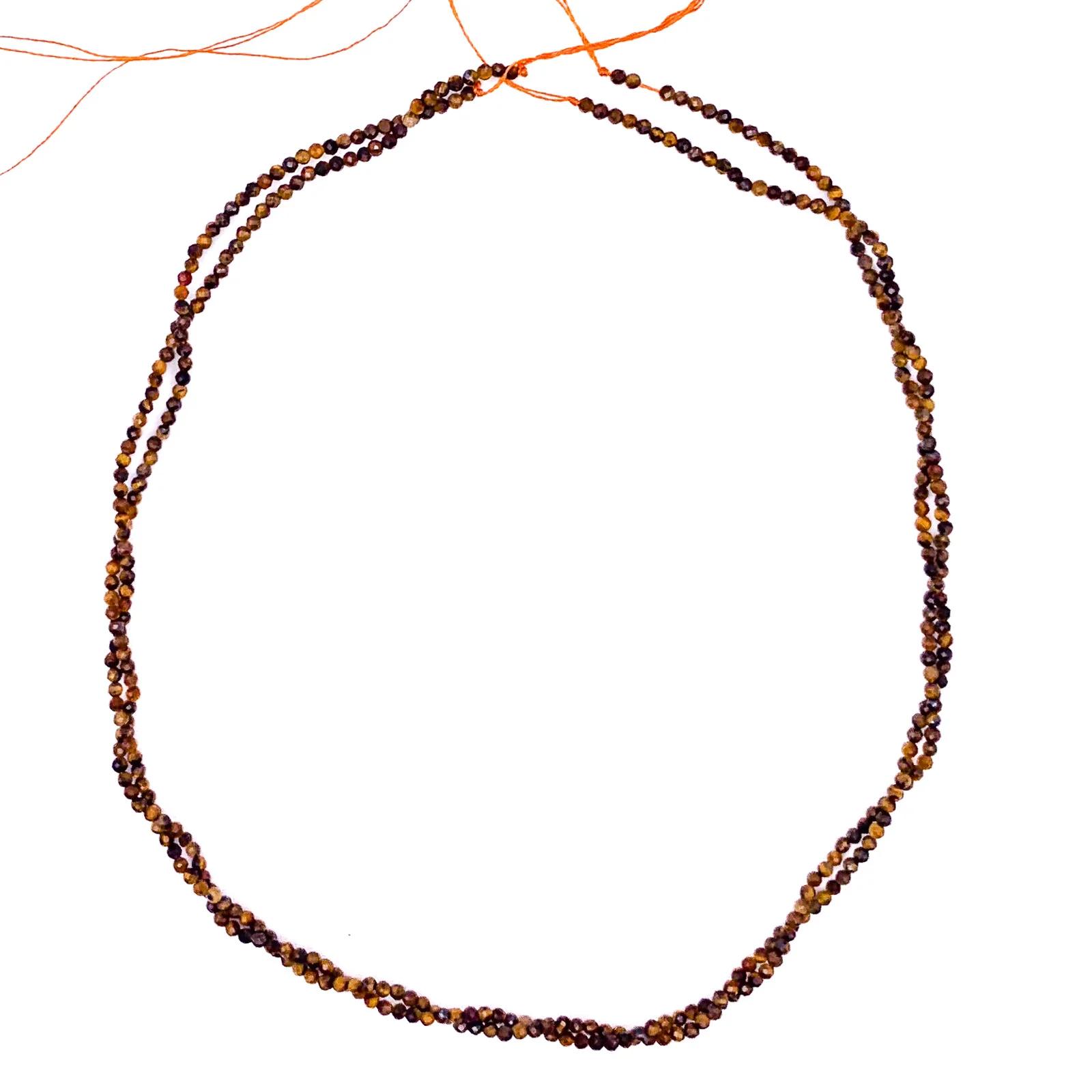 Tiger's Eye 2mm Faceted Round Bead Strand - Image 8
