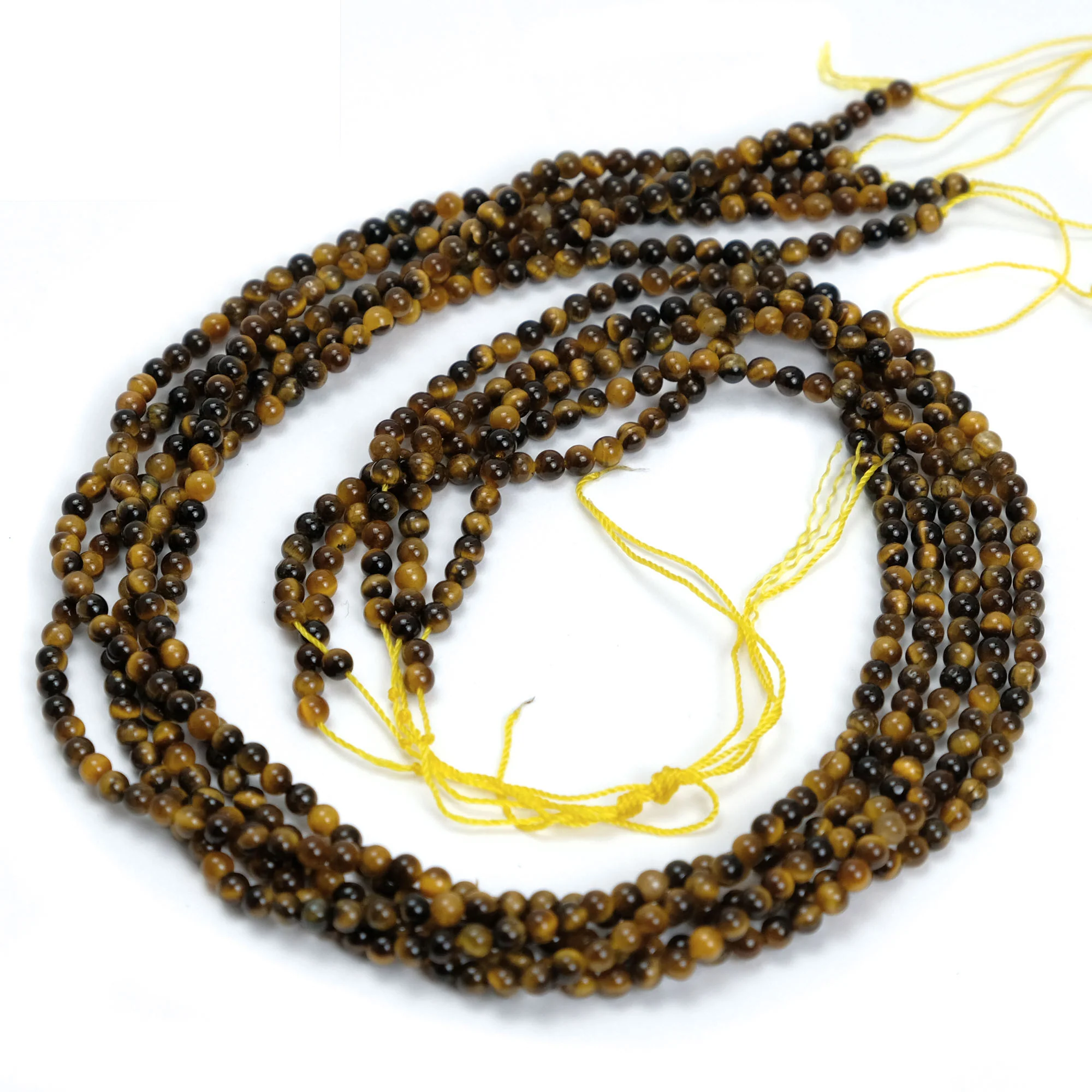 Tiger's Eye 3mm Smooth Rounds - Image 2