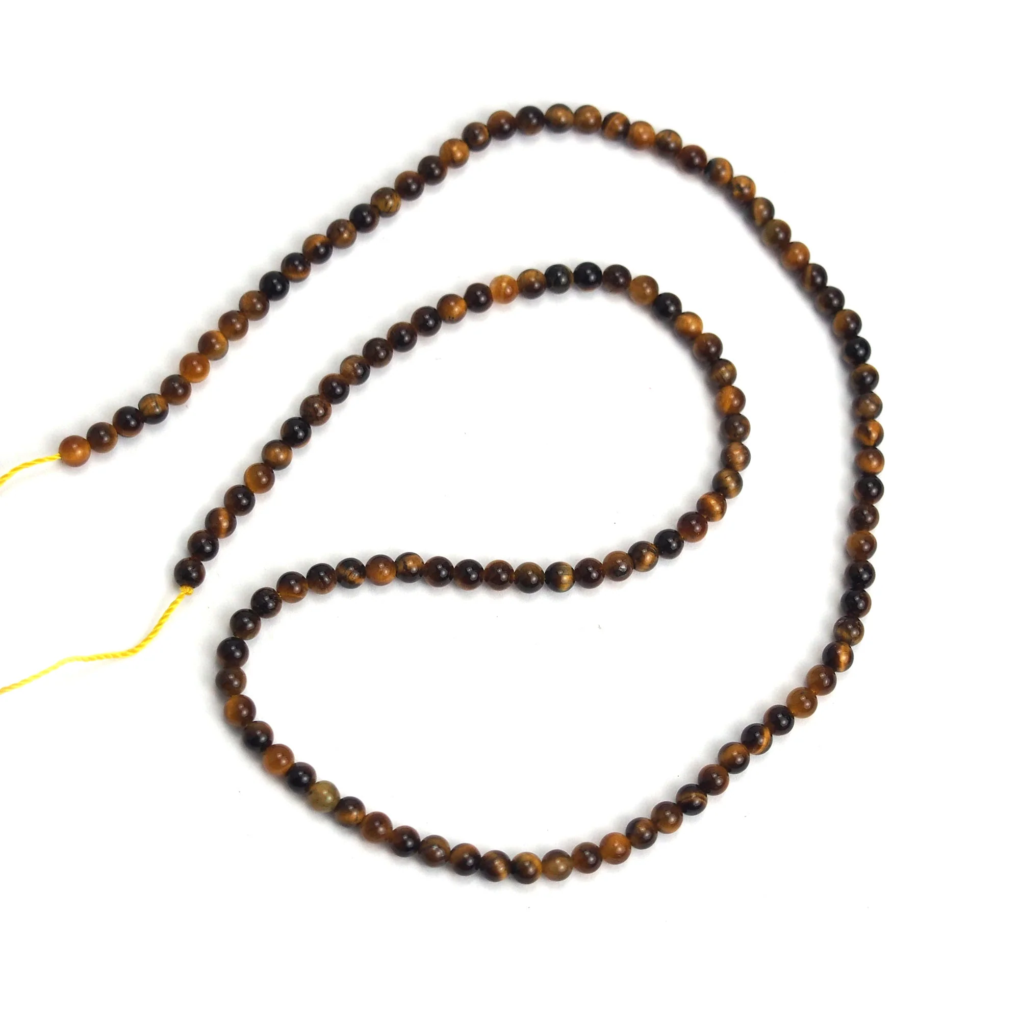 Tiger's Eye 3mm Smooth Rounds - Image 3
