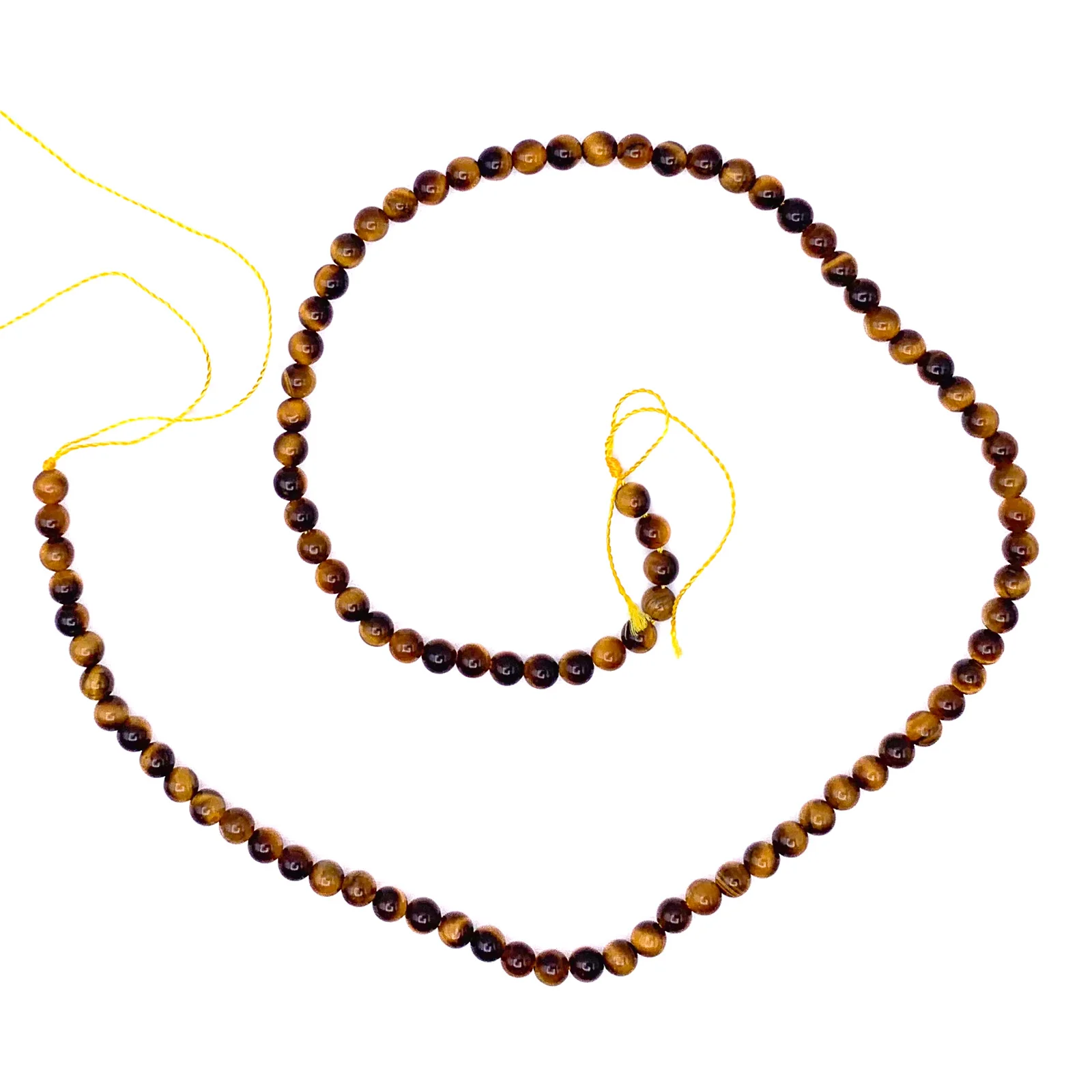 Tiger's Eye 4.5mm Smooth Rounds Bead Strand - Image 2