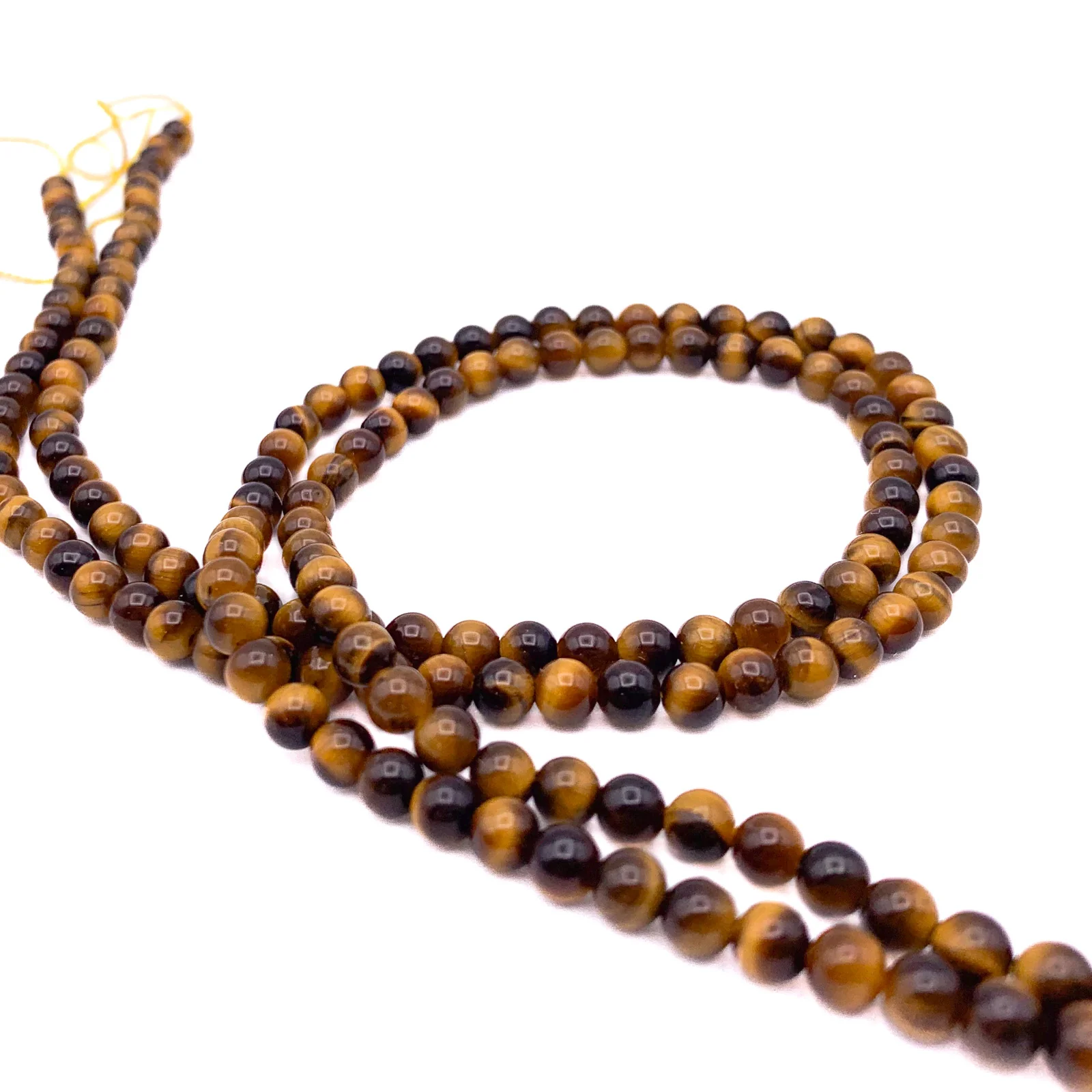 Tiger's Eye 4.5mm Smooth Rounds Bead Strand - Image 6