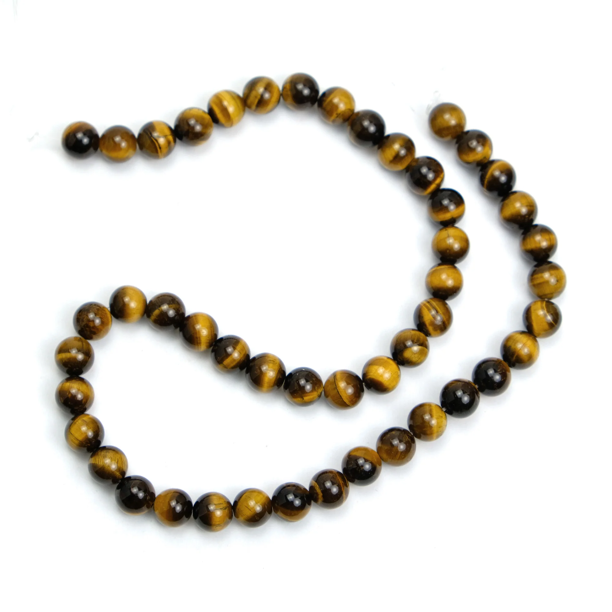 Tiger's Eye 8mm Smooth Rounds - Image 3