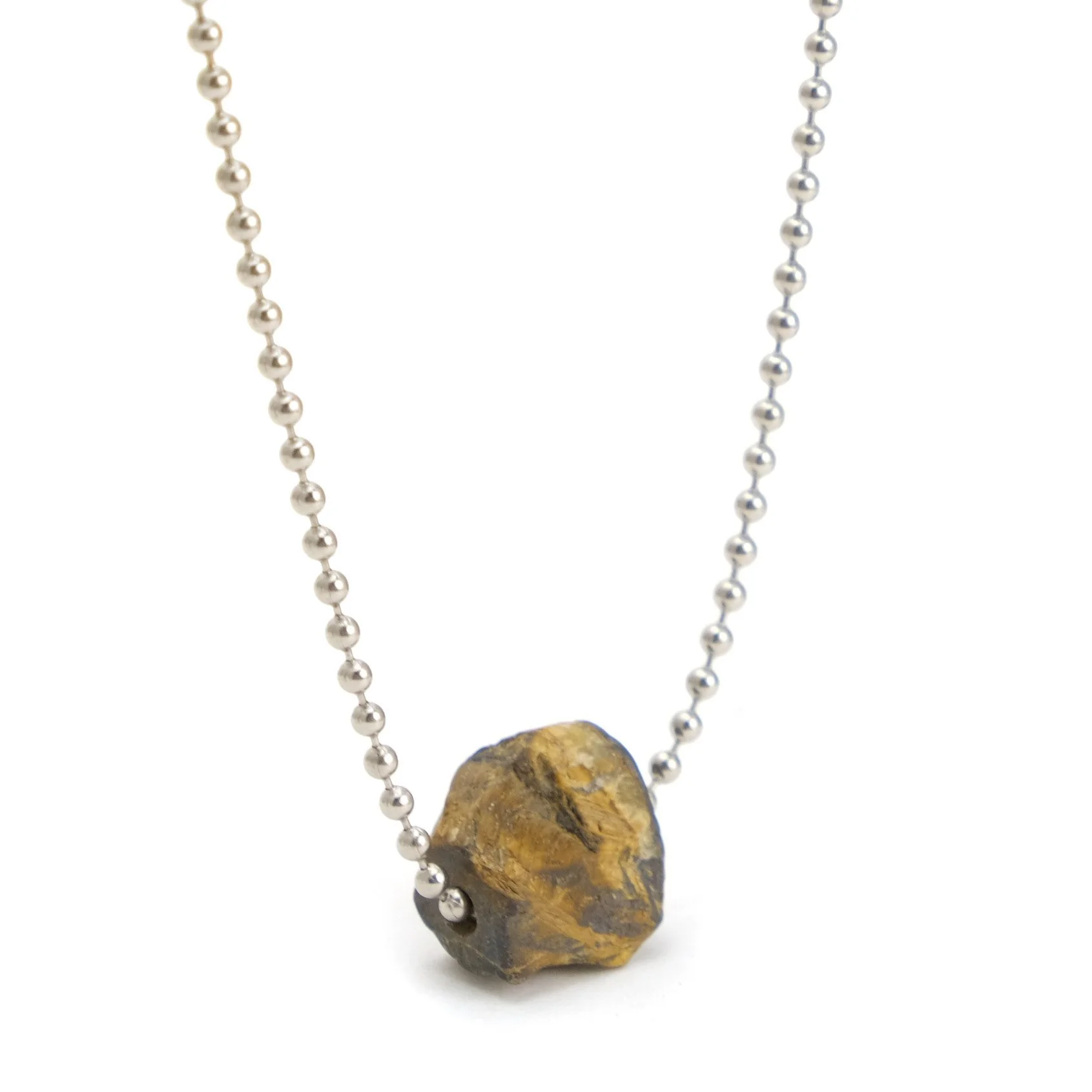 Tiger's Eye Ball Chain Necklace - Image 2