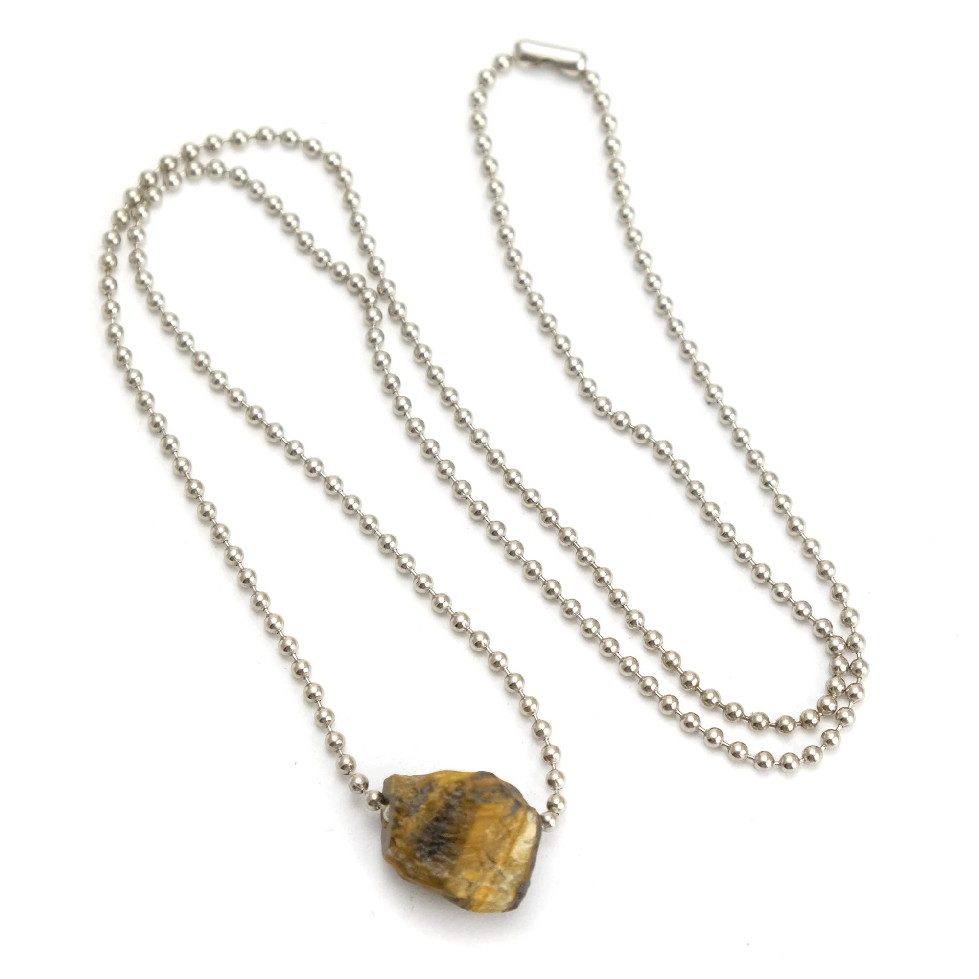 Tiger's Eye Ball Chain Necklace - Image 3