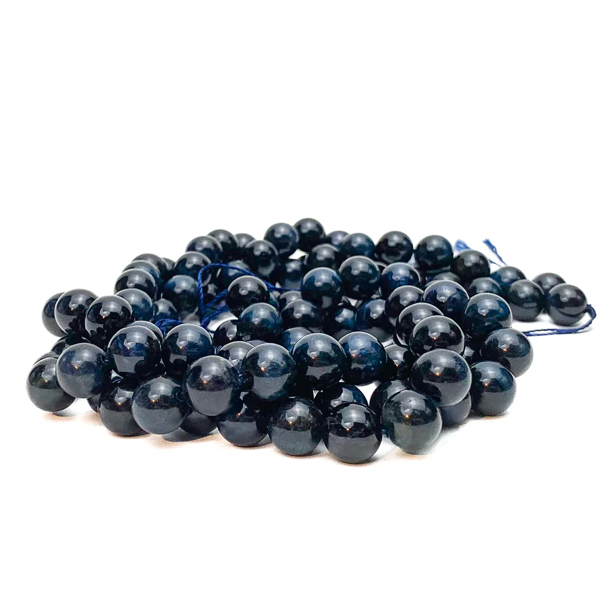 Tiger's Eye Blue 10mm Smooth Rounds Bead Strand - Image 4