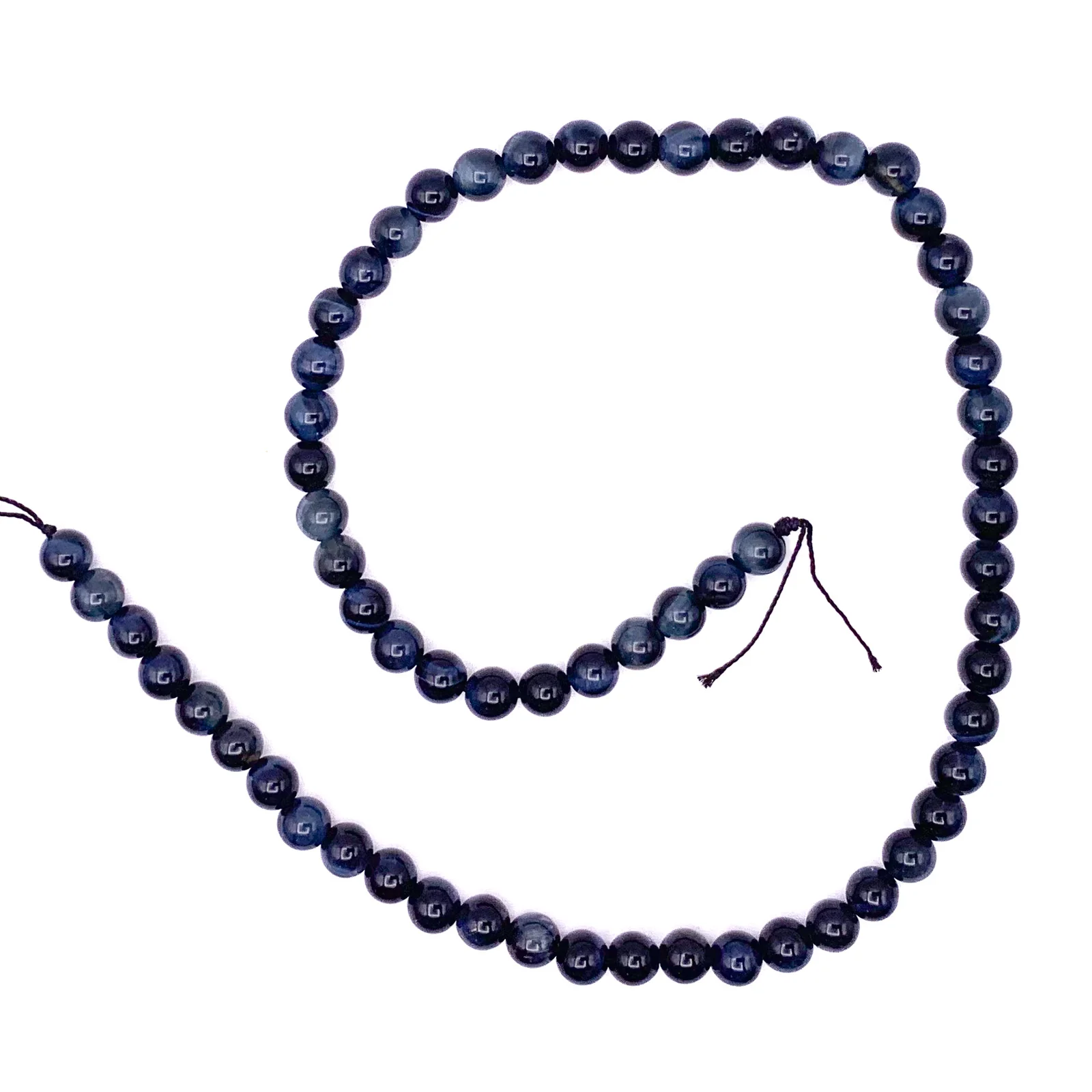 Tigers Eye Blue 6.5mm Smooth Rounds Bead Strand - Image 2