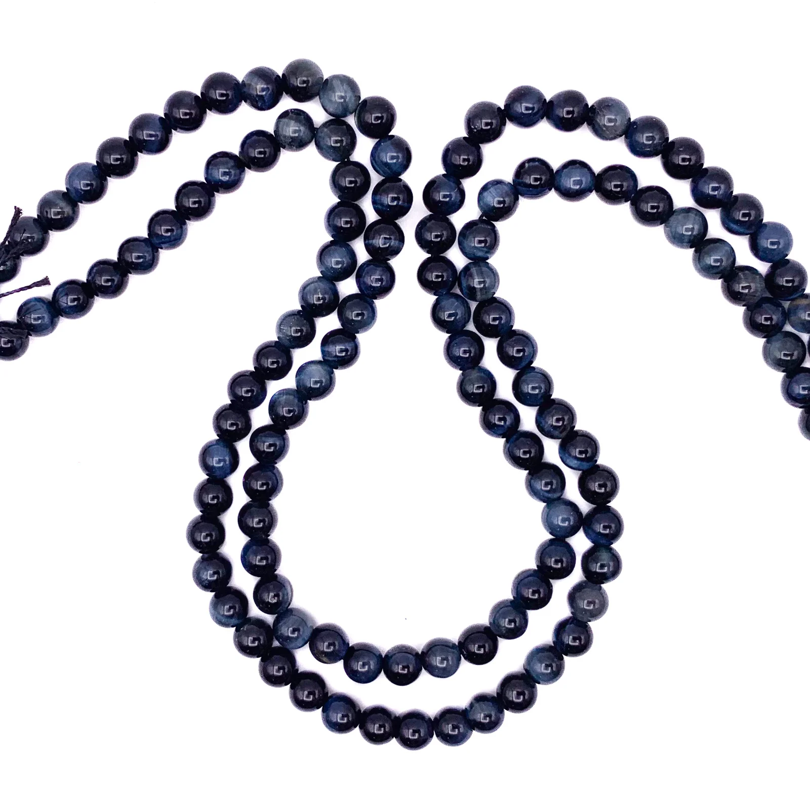 Tigers Eye Blue 6.5mm Smooth Rounds Bead Strand - Image 5