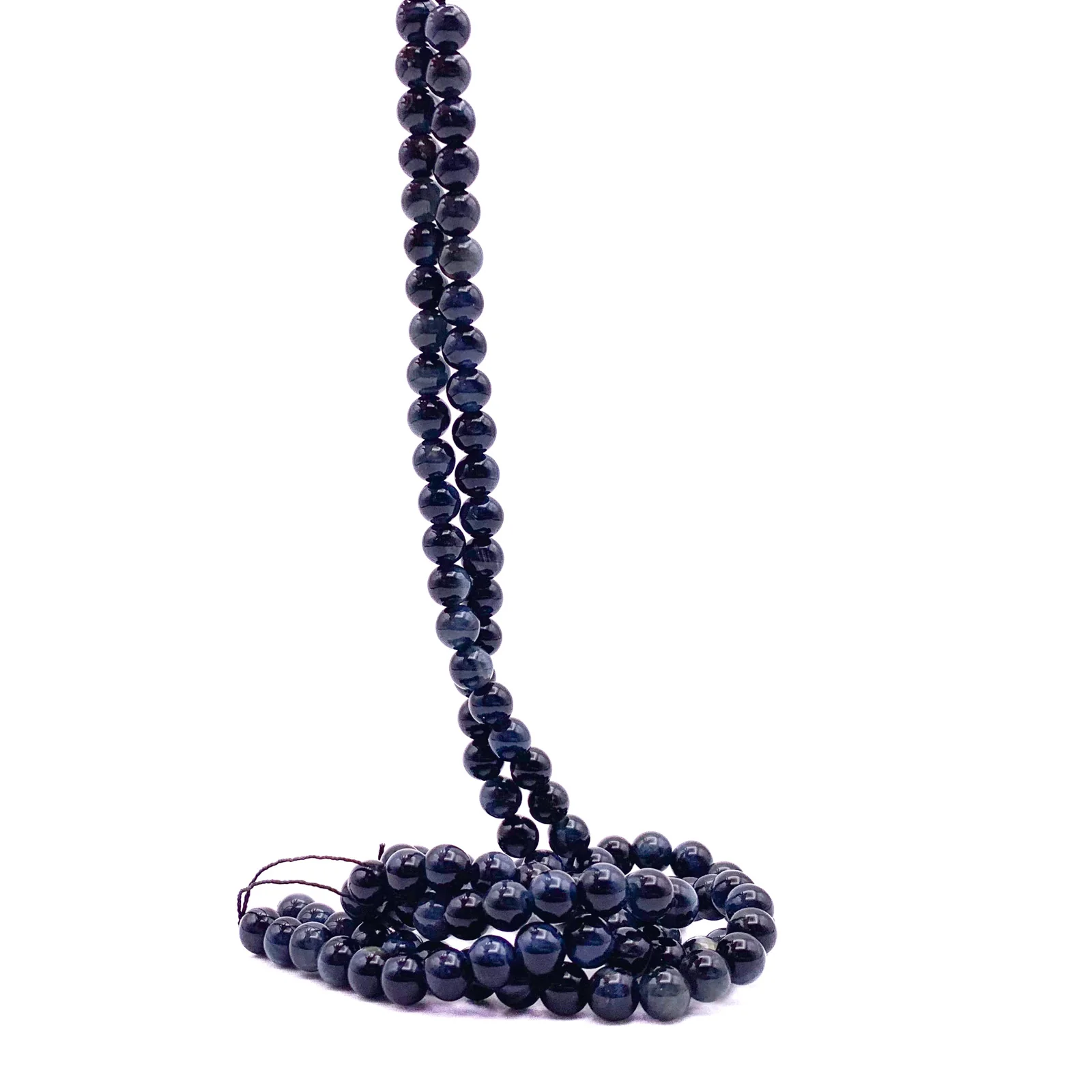 Tigers Eye Blue 6.5mm Smooth Rounds Bead Strand - Image 6